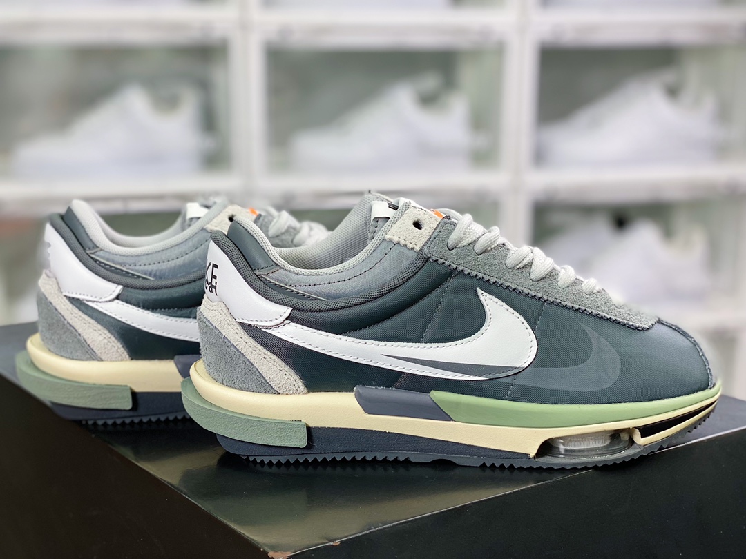 260 Sacai x Air Zoom Cortez SP 4.0”Grey White”4.0系列改良阿甘低帮解构厚底老爹风休闲运动慢跑鞋DQ0581-001