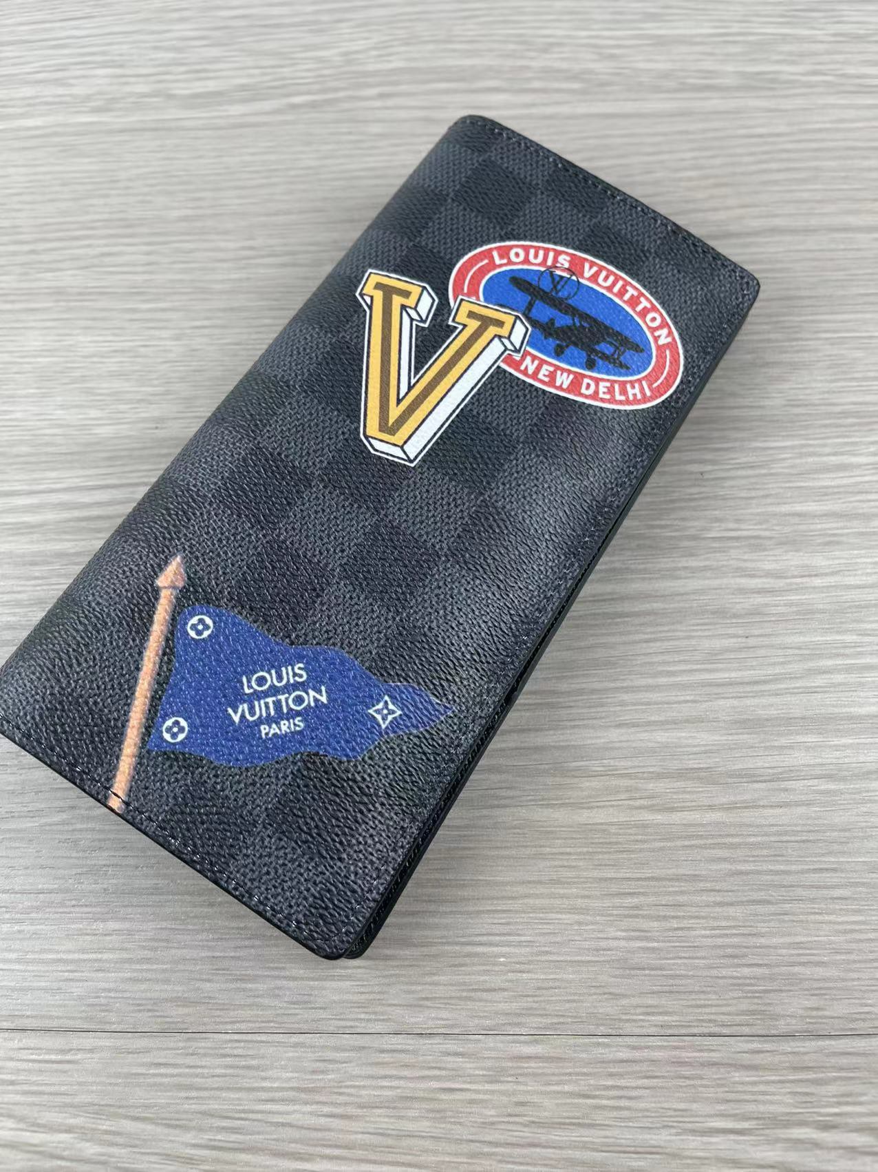 Classic leather bifold wallet interior