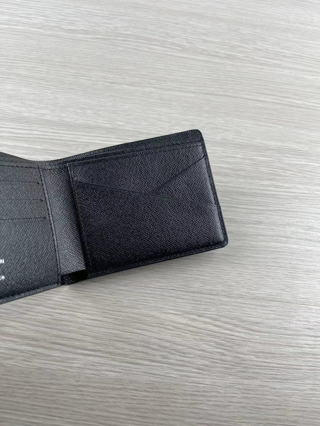 The interior of the leather wallet