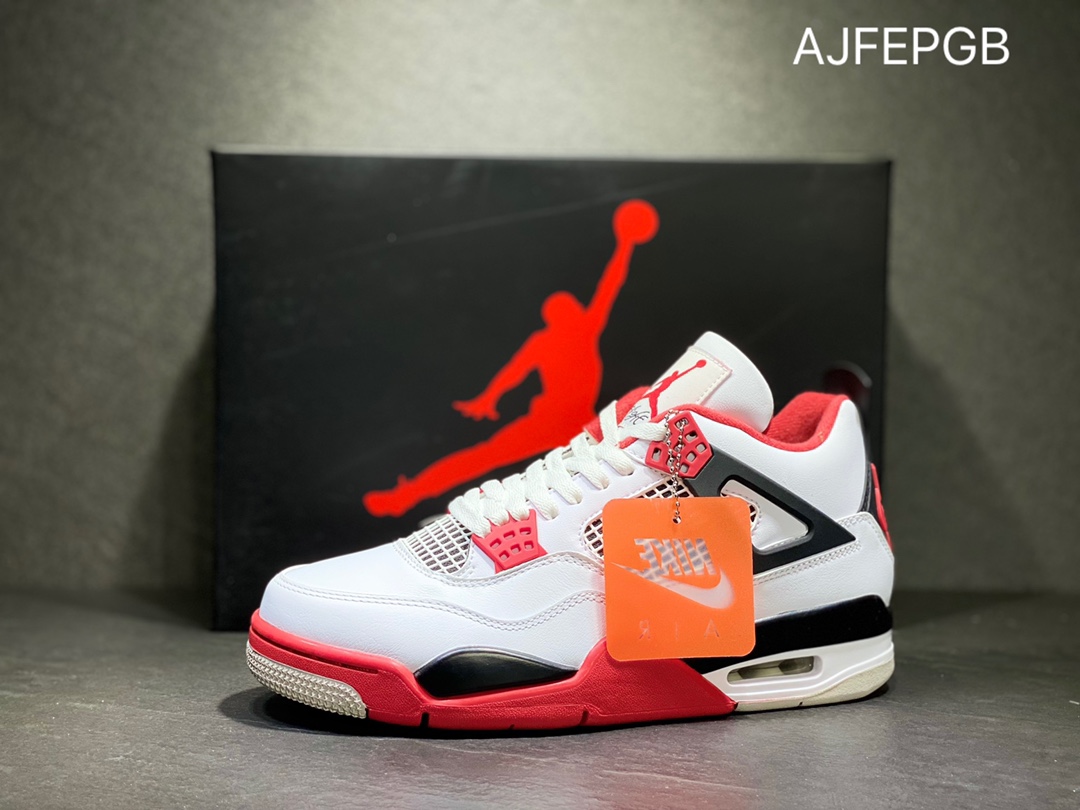 450 Air Jordan 4 AJ4 Retro乔4 白红男女鞋文化篮球鞋 DC7770-160