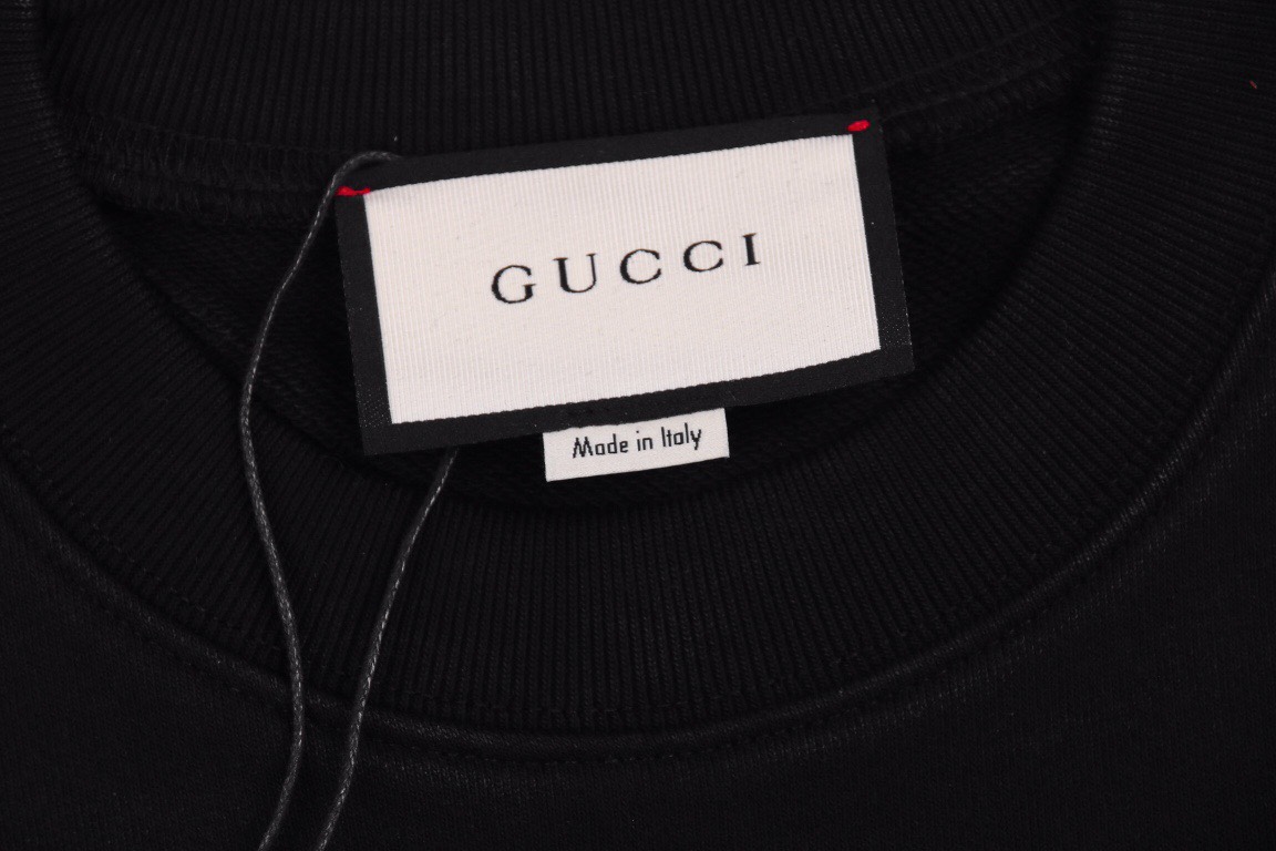 170 GUCCI秋冬新款方块字母圆领卫衣高品质加宽加厚