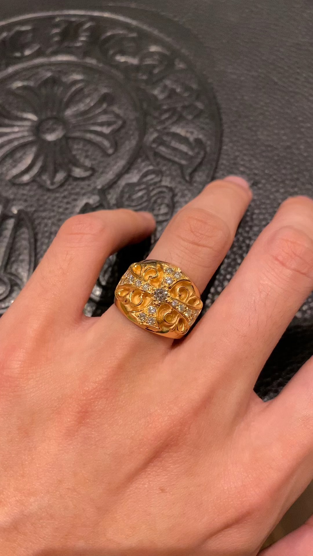 Gold-plated custom with diamond setting