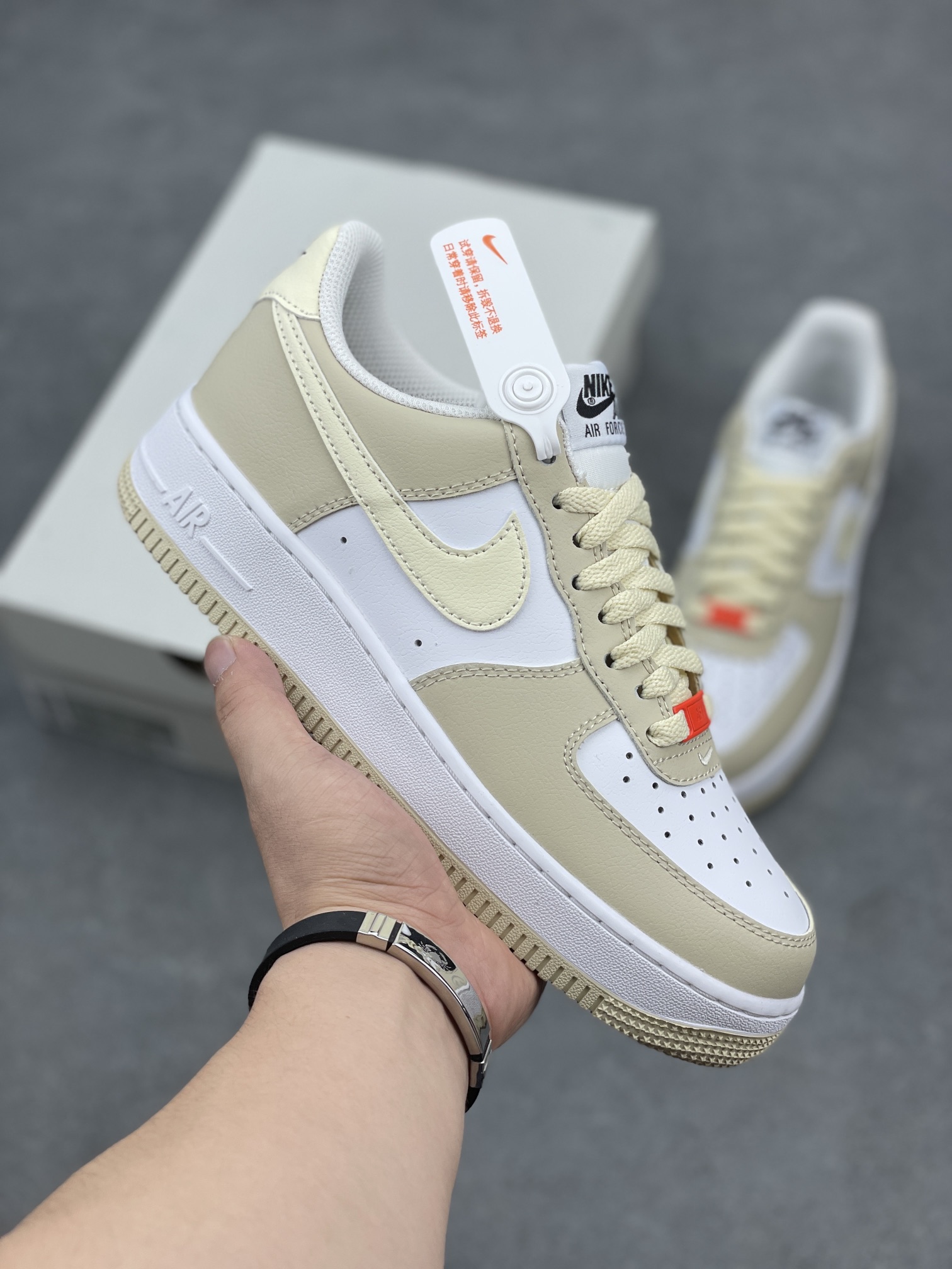 Nike Air Force 1 DZ2771-211: Original Edition with Air Cushioning, Beige/White 2 i1661281963 2314 0