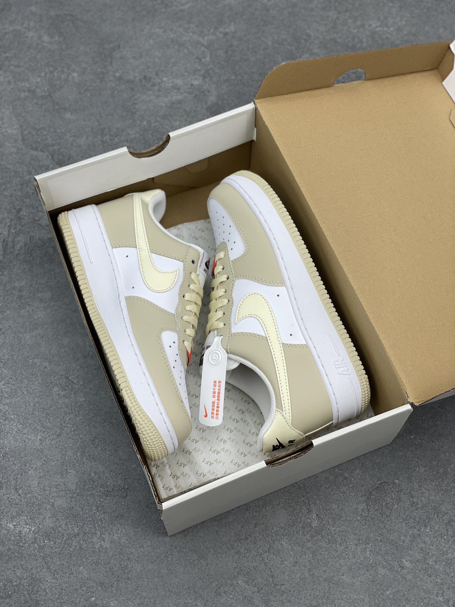 Nike Air Force 1 DZ2771-211: Original Edition with Air Cushioning, Beige/White 10 i1661281963 5202 8