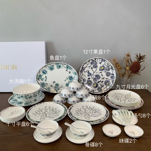 Dior Granville 41-Piece Dinnerware Set - Exquisite Floral Design, Elegant Dining 1 Dior Granville 41-Piece Dinnerware Set - Exquisite Floral Design, Elegant Dining