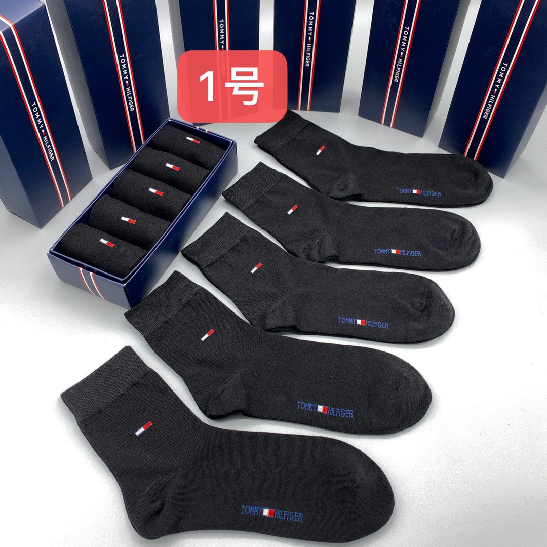 Tommy Hilfiger Men's Mid-Calf Socks, Premium Cotton Blend, 5-Pack 3 i1661311345 9399 1