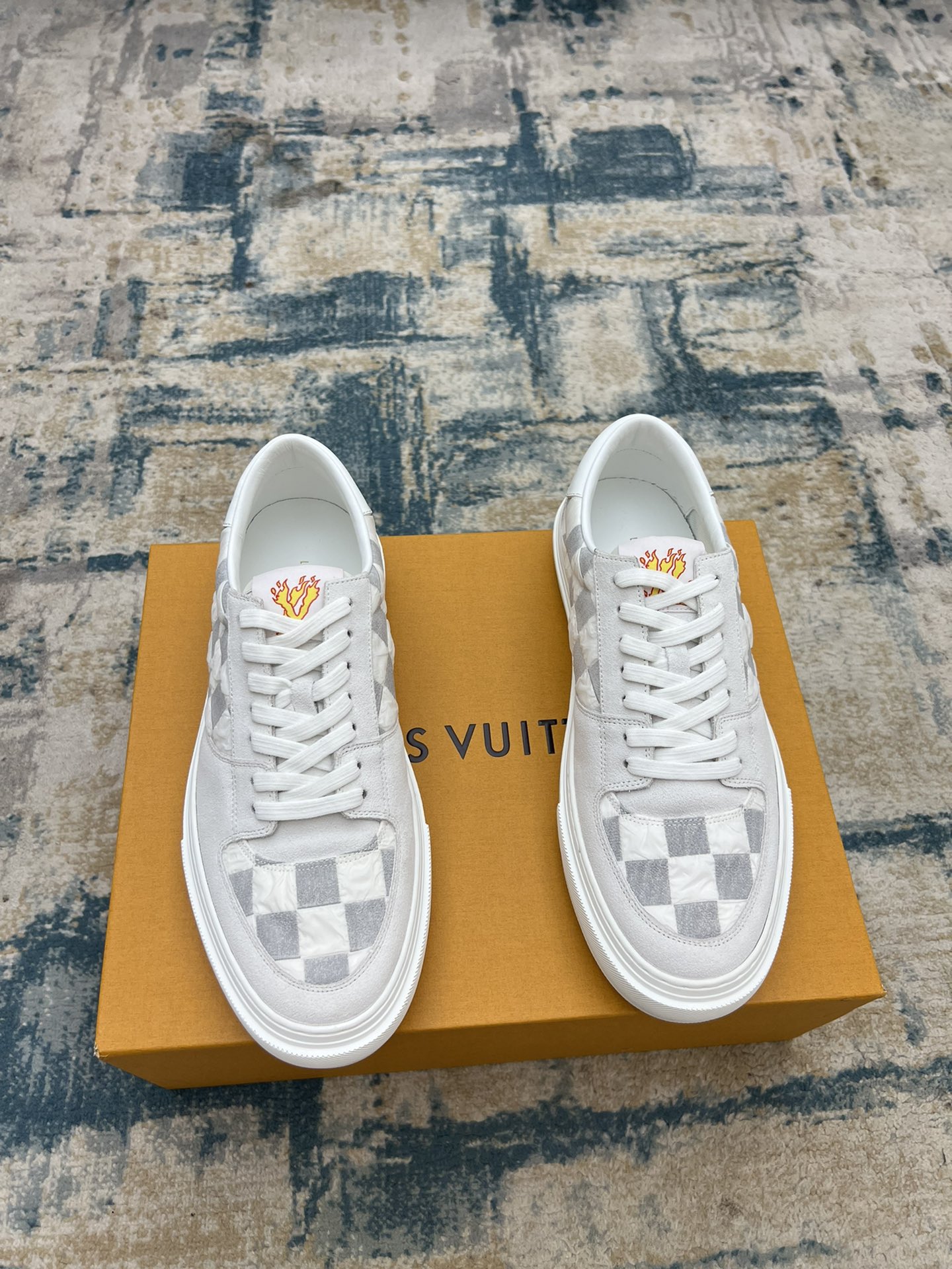 Louis Vuitton Sneakers Casual Shoes Men Cowhide Rubber Casual