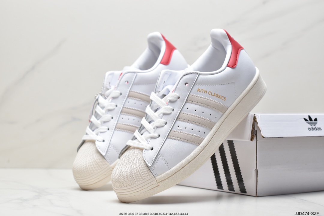 Adidas clover Originals Superstar ”Sail/Green/Lace” shell head series low help FY9022