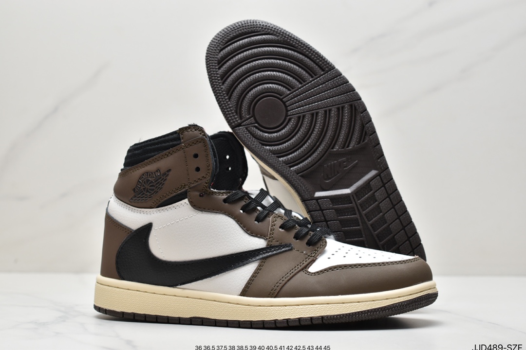Travis Scott x Air Jordan1 High OG TS SP倒钩 深棕高帮男女CD4487-100 Travis Scott x Air Jordan1 High OG TS SP倒钩 深棕高帮男女CD4487-100