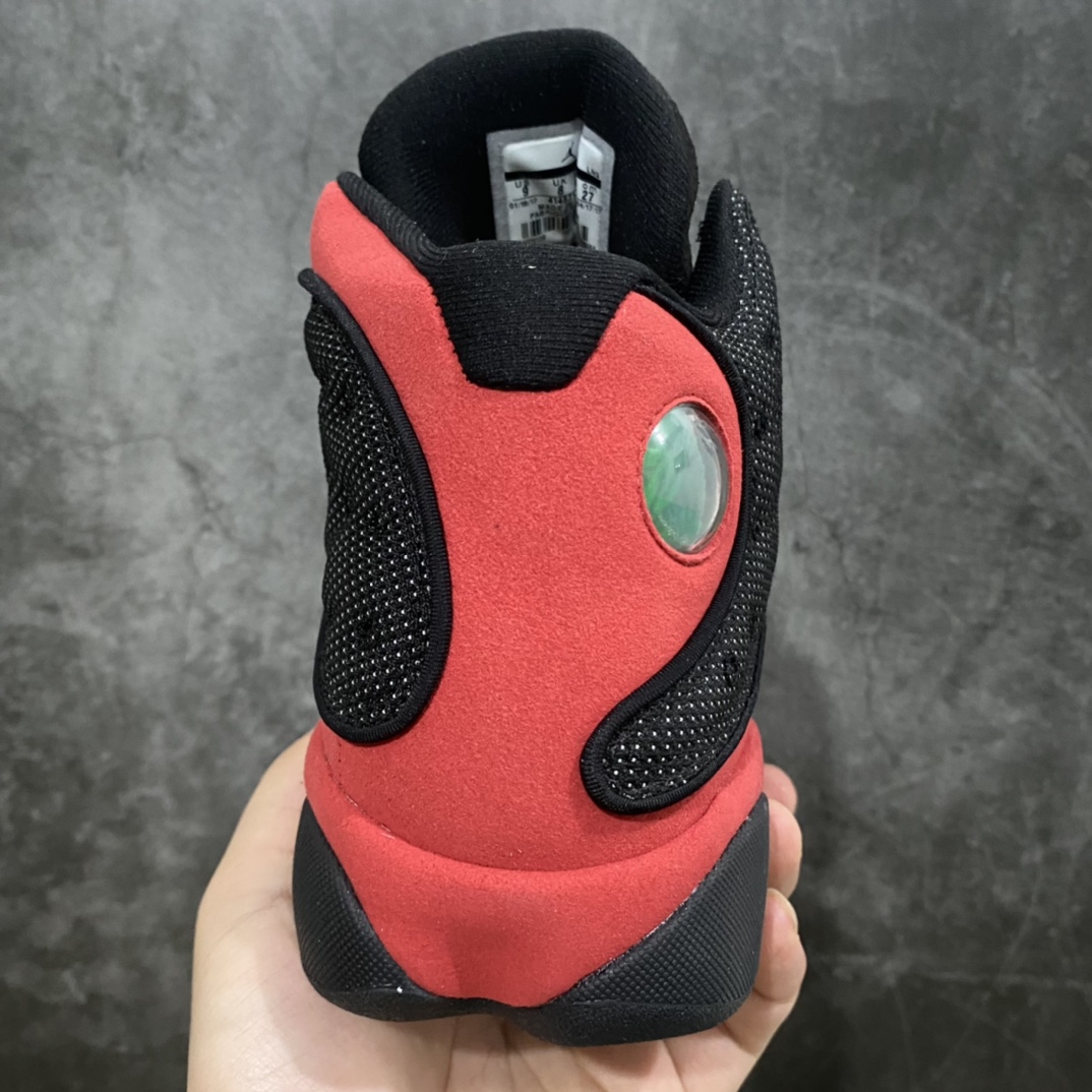 图片[4]-顶级莞产纯原 Air Jordan AJ13 黑红 货号：414571-004 东莞大厂纯原出品 原鞋开发 原厂猫眼👀 版型近乎零偏差 采购原厂皮料 LOGO五金部件高价开发私模 杜绝一眼假版本 #原鞋1：1开模大底共3层贴合工艺 三层中间加入海玻璃缓震鞋垫 大底采用进口一次MD而非市面二次MD低价原料成型 进口MD材料异味较少比原鞋还少 市面异味大刺鼻 尺码：40.5 41 42 42.5 43 44 44.5 45 46 47.5。-选品中心
