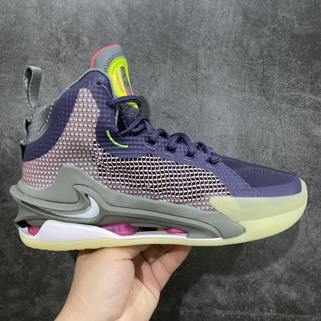 K版纯原 独家出货 Nike Air zoom G.T.Jump EP 实战篮球鞋 灰红 独家私模开发 定制梭织面料 十分透气 真纤维气垫加持 脚感无敌 百分之百还原原版味道 货号:DC9039-500 尺码:39-46-选品中心