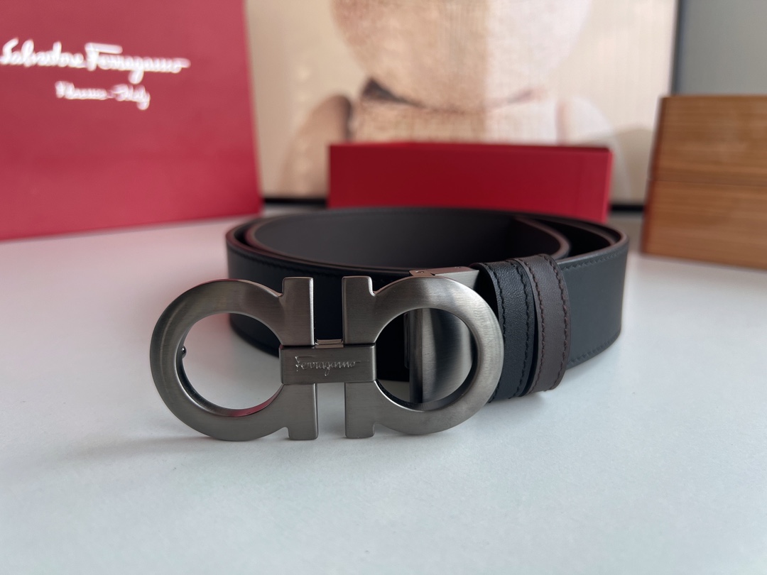 Ferragamo菲拉格慕   发财8字扣腰带3.5厘米