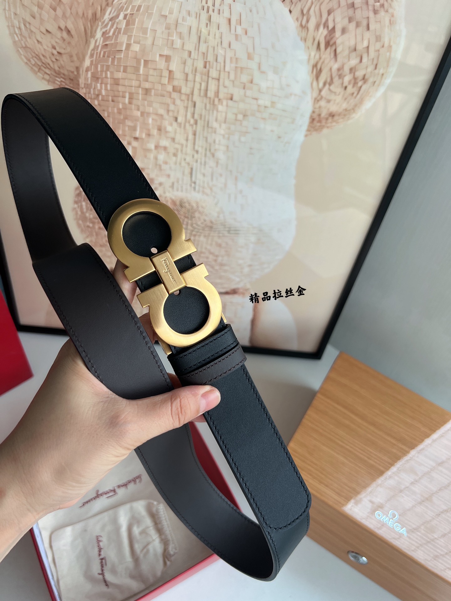 Ferragamo菲拉格慕   发财8字扣腰带3.5厘米
