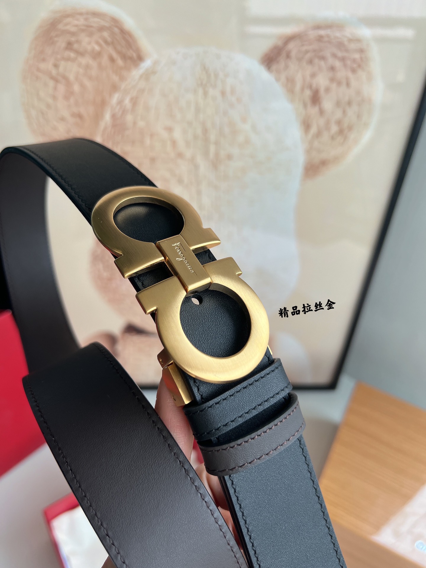 Ferragamo菲拉格慕   发财8字扣腰带3.5厘米