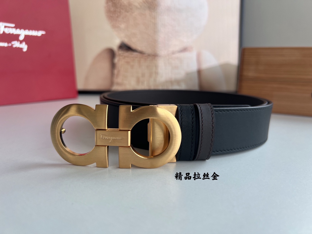 Ferragamo菲拉格慕   发财8字扣腰带3.5厘米