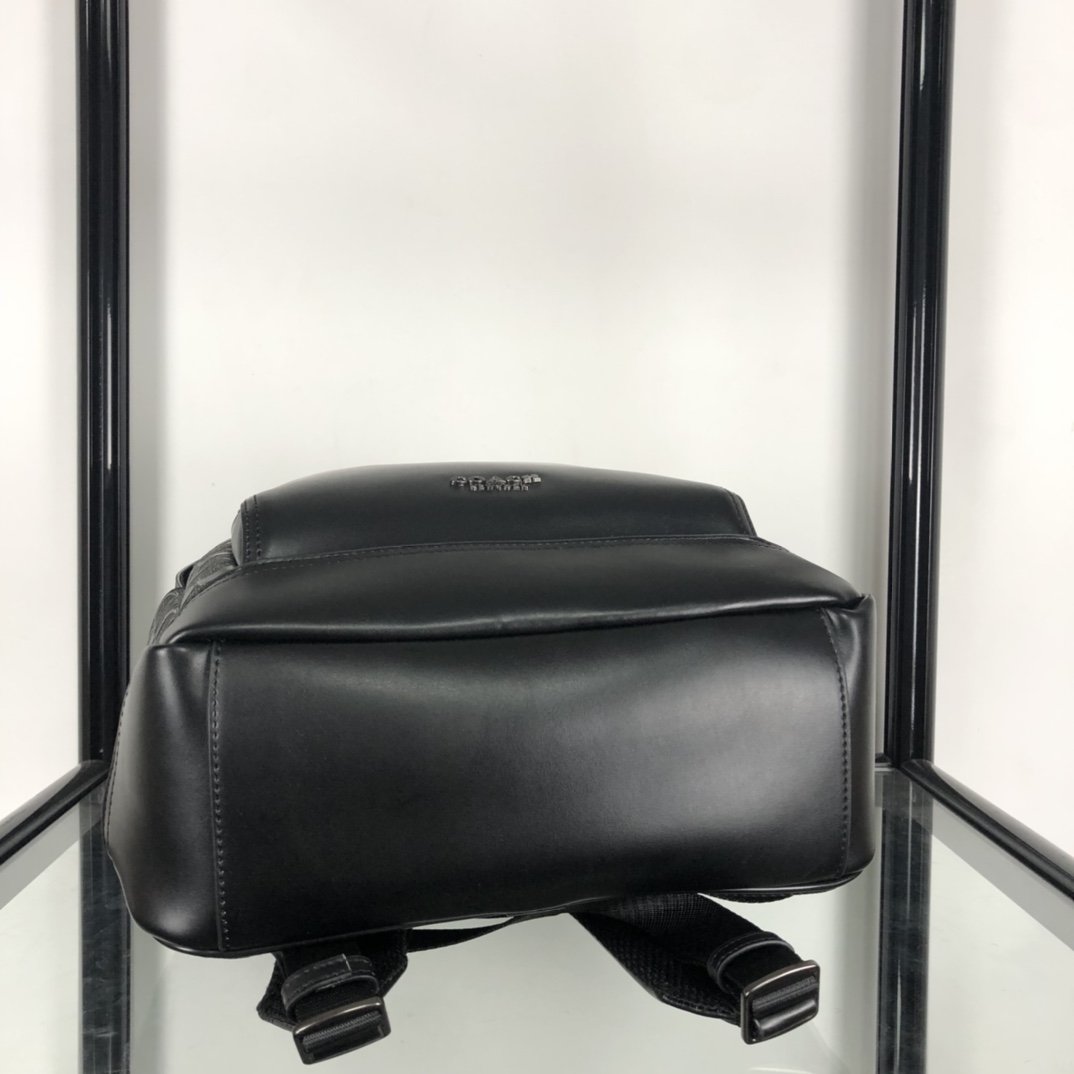 Coach coach/蔻驰男士双肩包 50719 头层牛皮立体压花浮雕男书包/背包/旅行包 双拉链