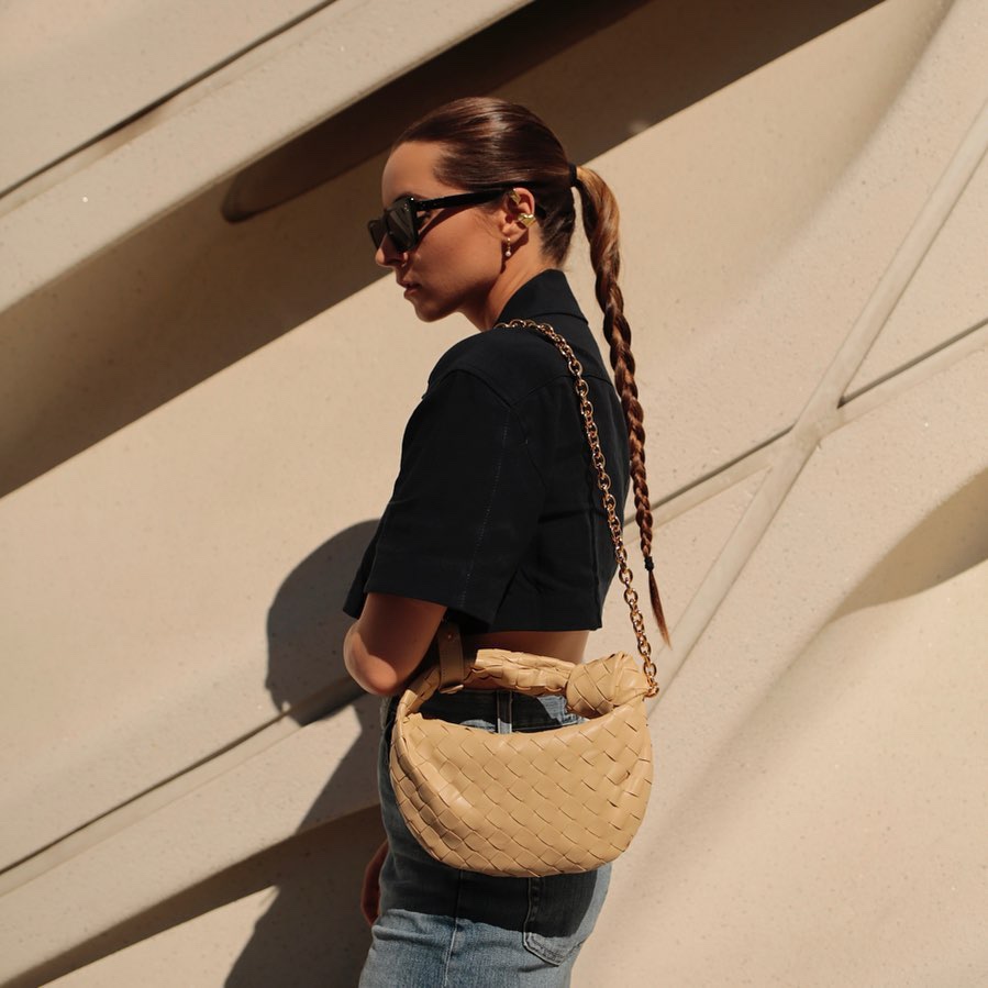 Bottega Veneta MINI CHAIN JODIE 28CM BAG 709562燕麦色