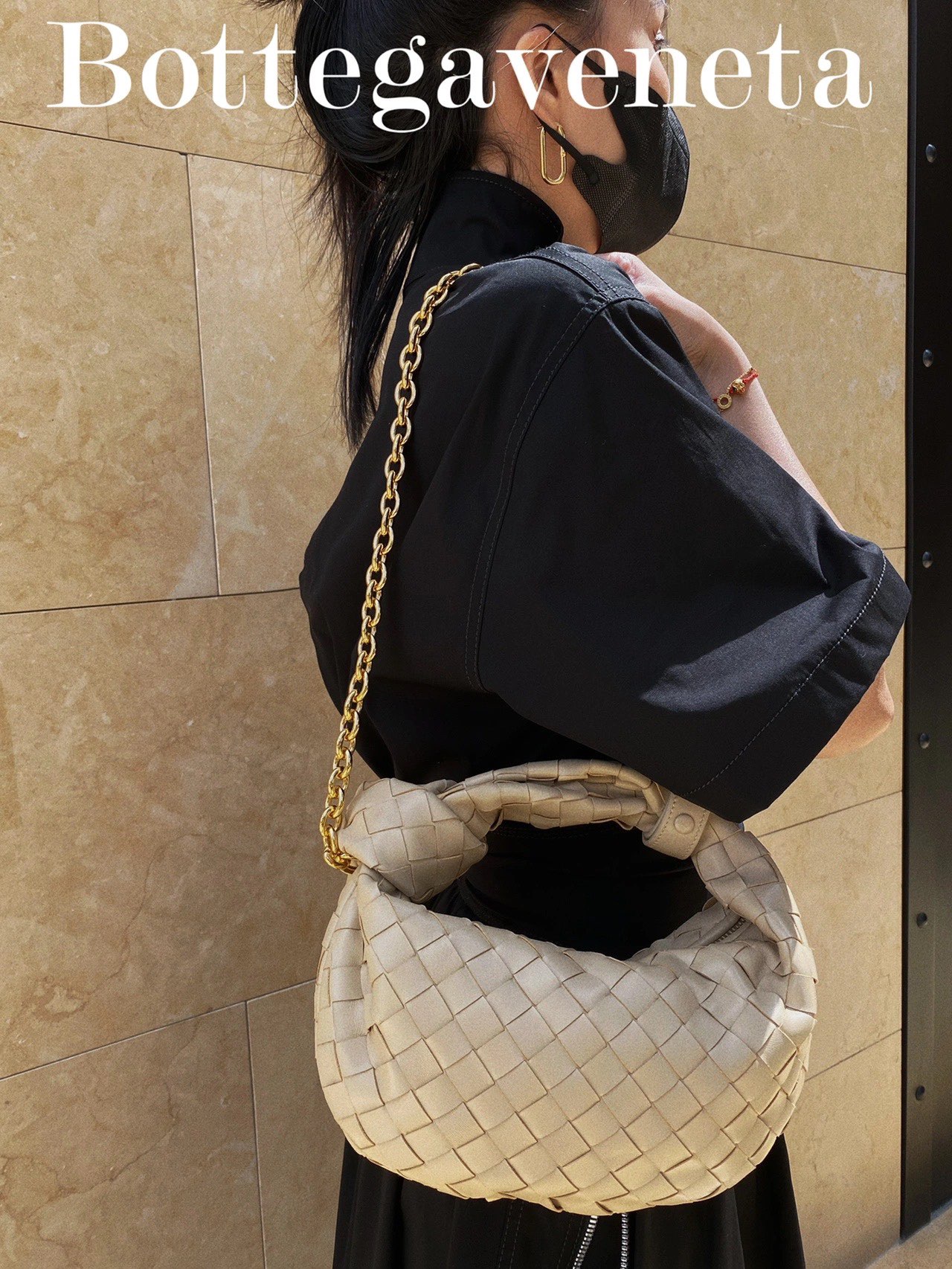 Bottega Veneta MINI CHAIN JODIE 28CM BAG 709562燕麦色