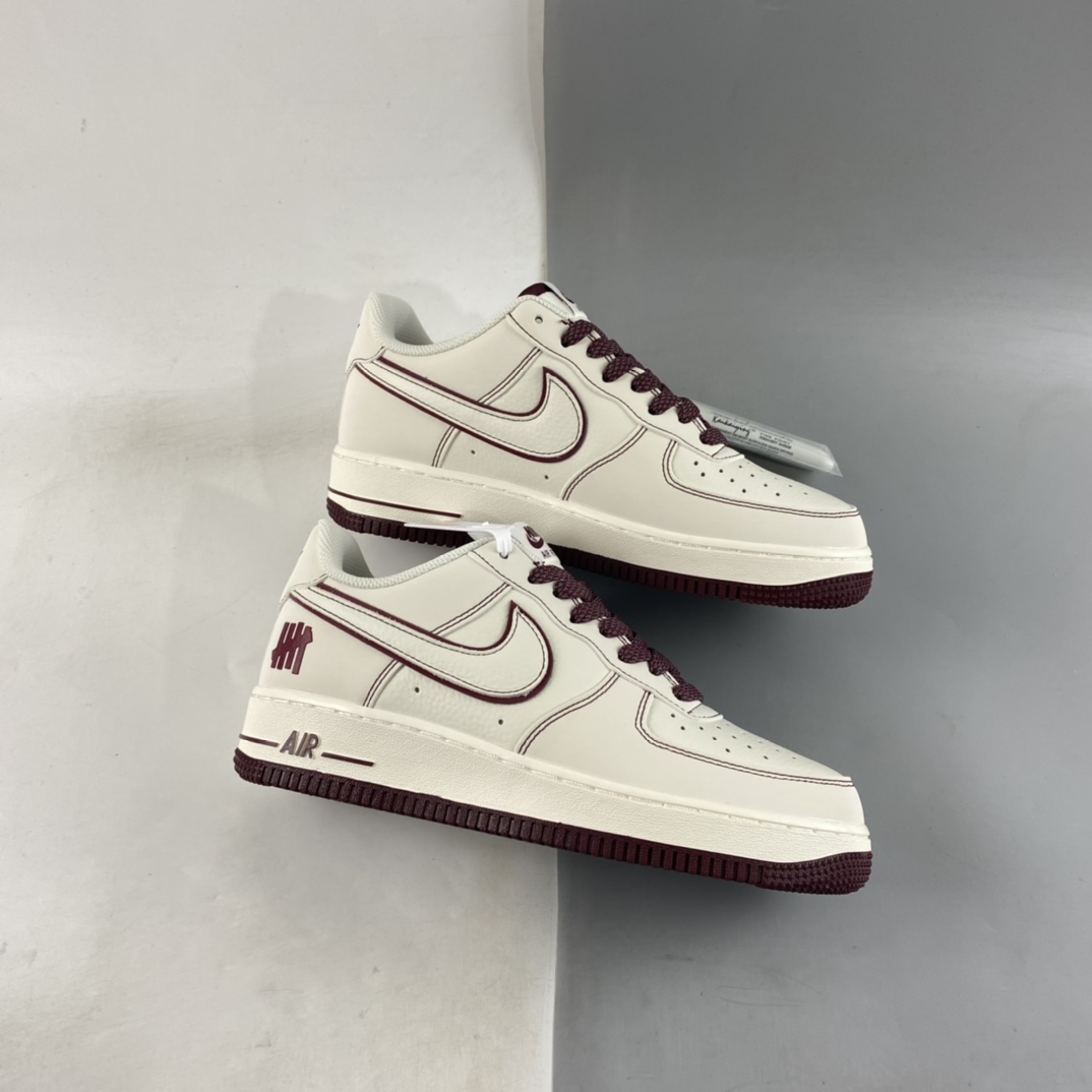 P240 Undefeated x Nike Air Force 1'07 Low 酒红色 空军一号低帮休闲板鞋 UN3699-022