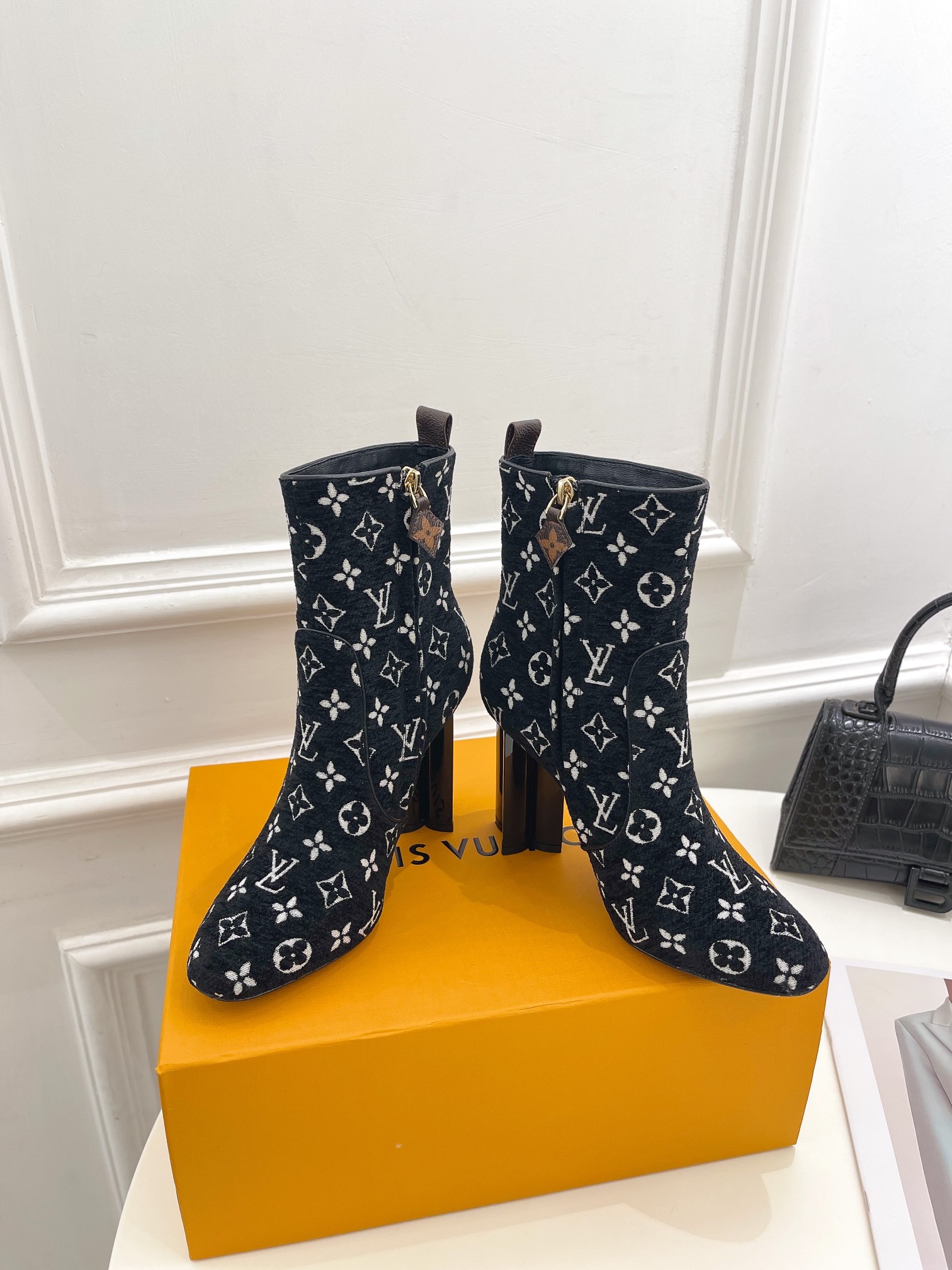 Louis Vuitton Short Boots Denim Genuine Leather Sheepskin Fall/Winter Collection