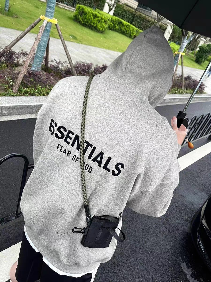 170 FEAR OF GOD fog 2022秋冬 新款 复线ESSENTIALS 背后字母植绒连帽