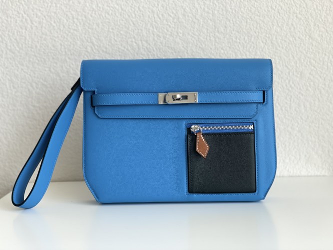 Hermès Kelly Depeches Colormatic 25cm Epsom Leather Clutch with Shoulder Strap 1 Hermès Kelly Depeches Colormatic 25cm Epsom Leather Clutch with Shoulder Strap
