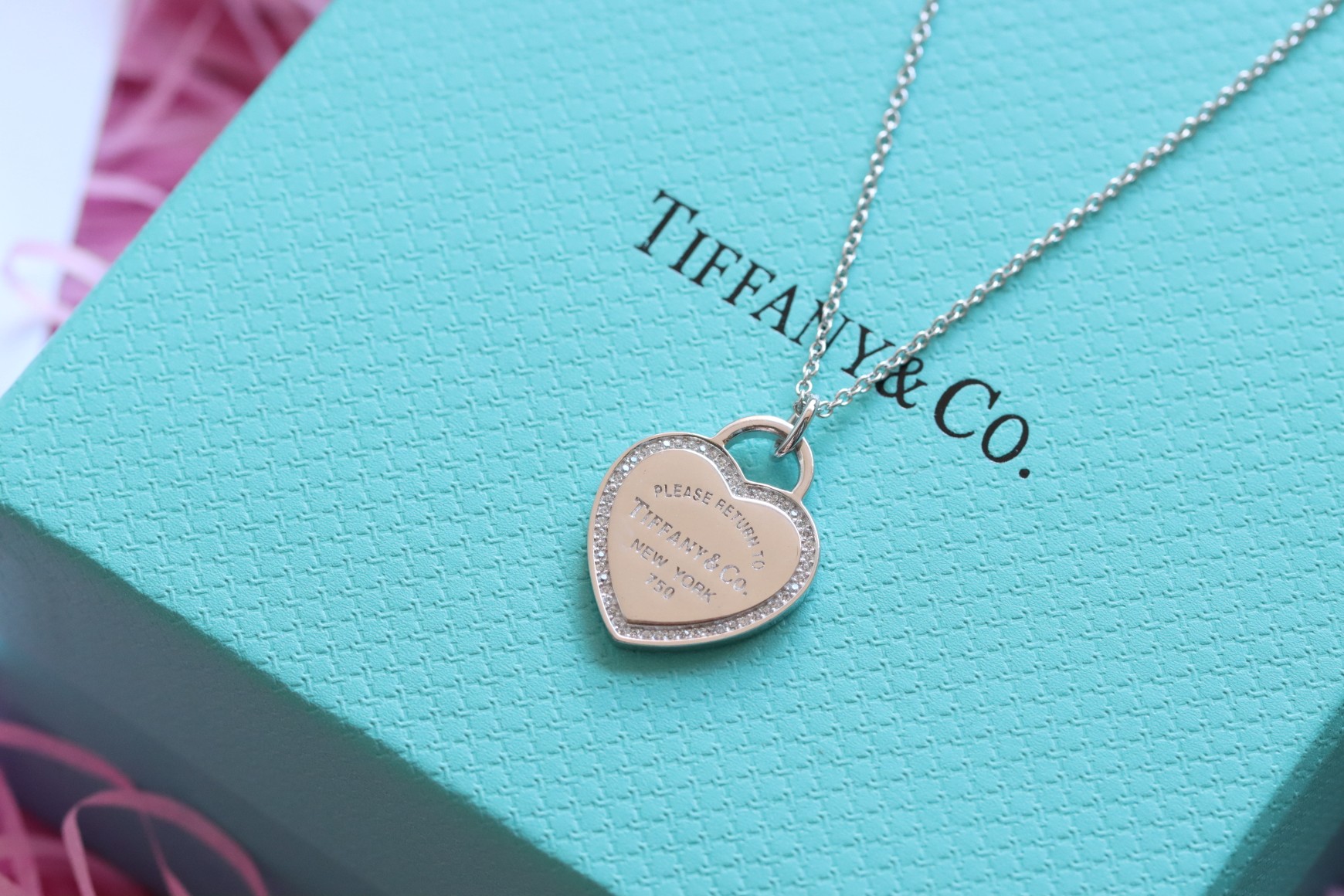Tiffany & Co. Tiffany&Co.爱满心钻心牌锁项骨链