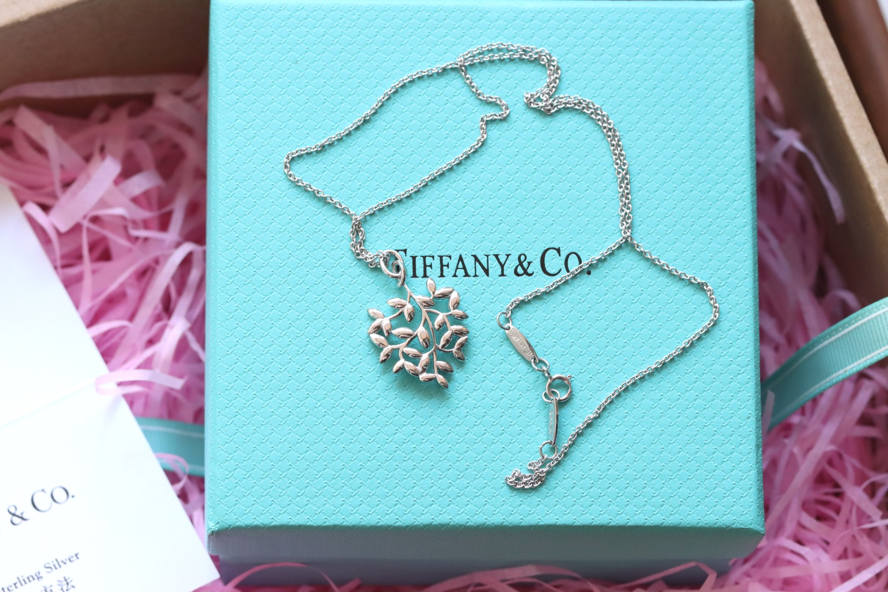 Tiffany & Co. Tiffany&Co.纯银 橄榄叶锁骨项链