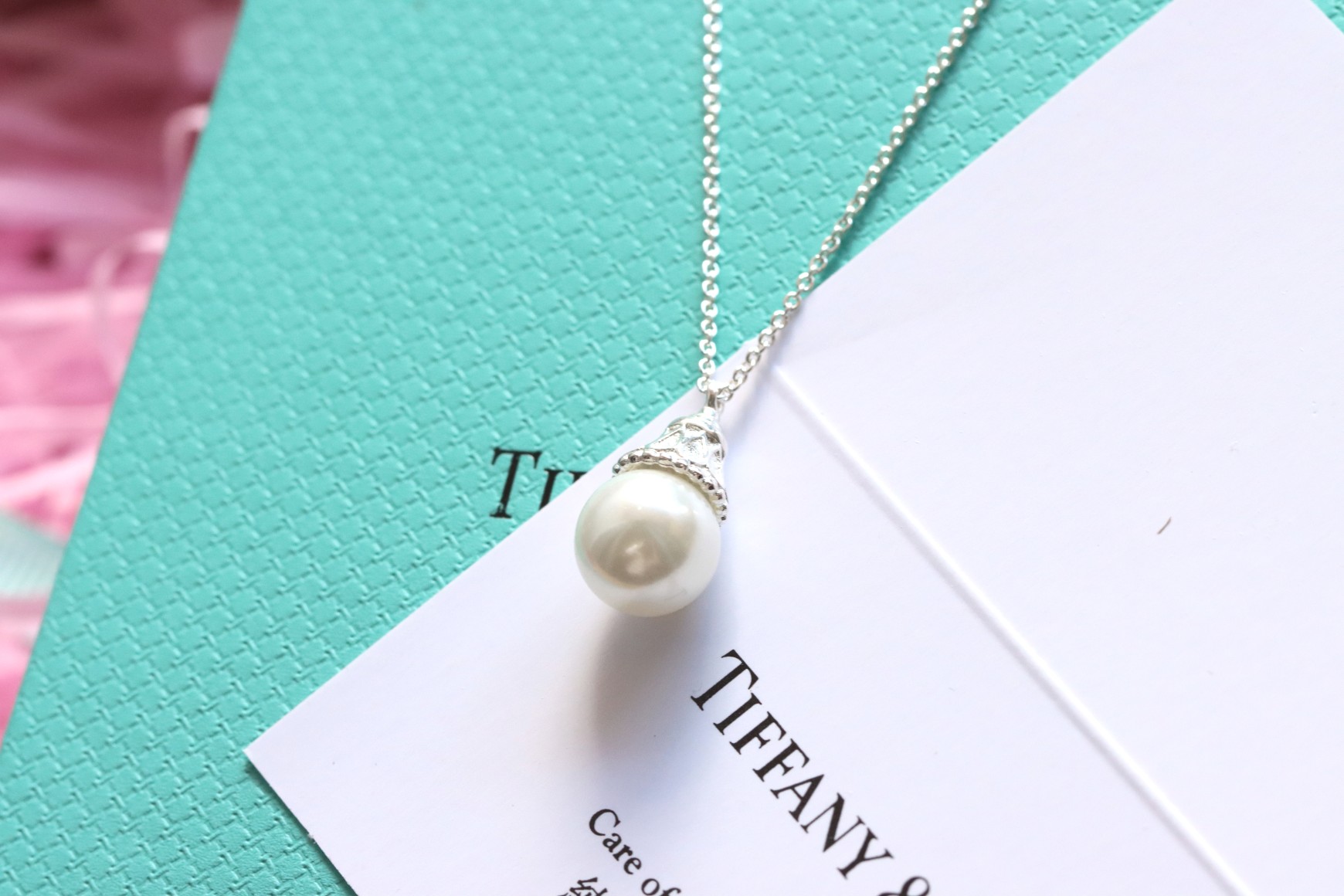 Tiffany & Co. Tiffany&Co.纯银 白色珍珠锁骨项链
