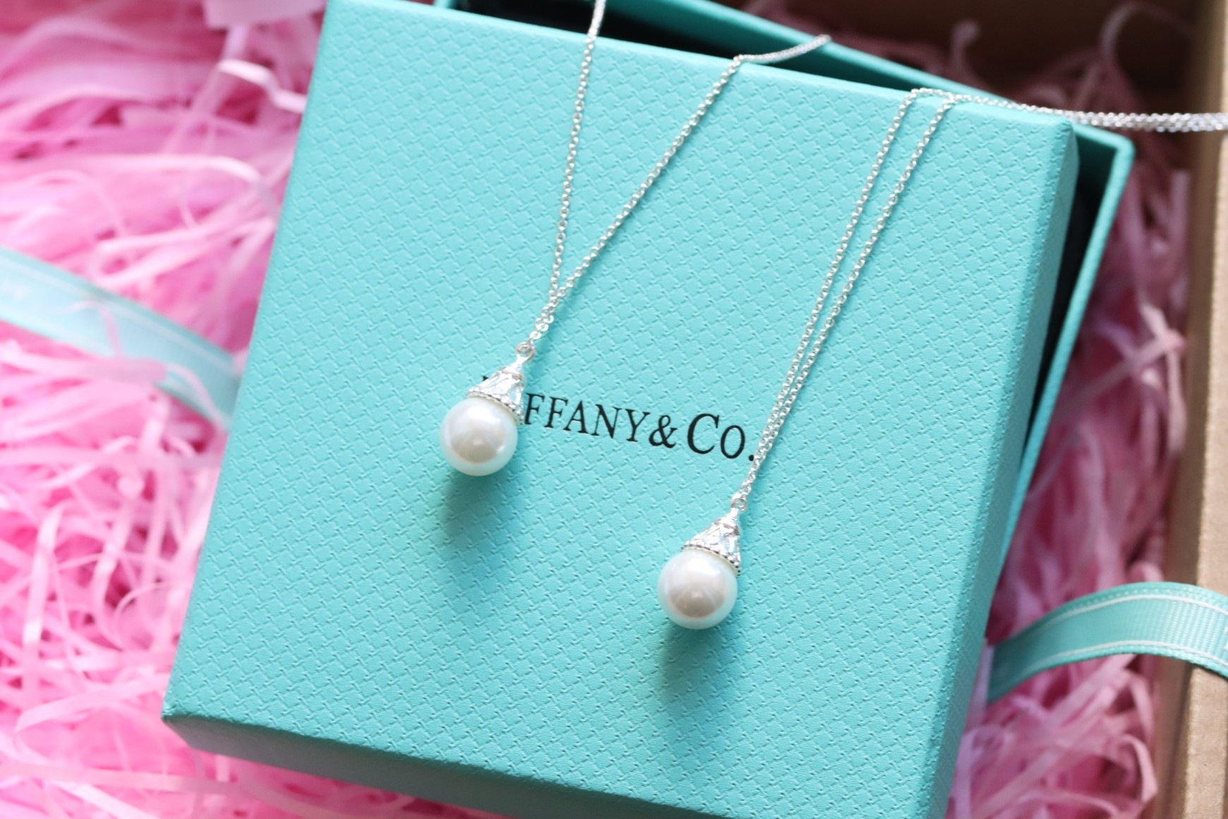 Tiffany & Co. Tiffany&Co.纯银 白色珍珠锁骨项链
