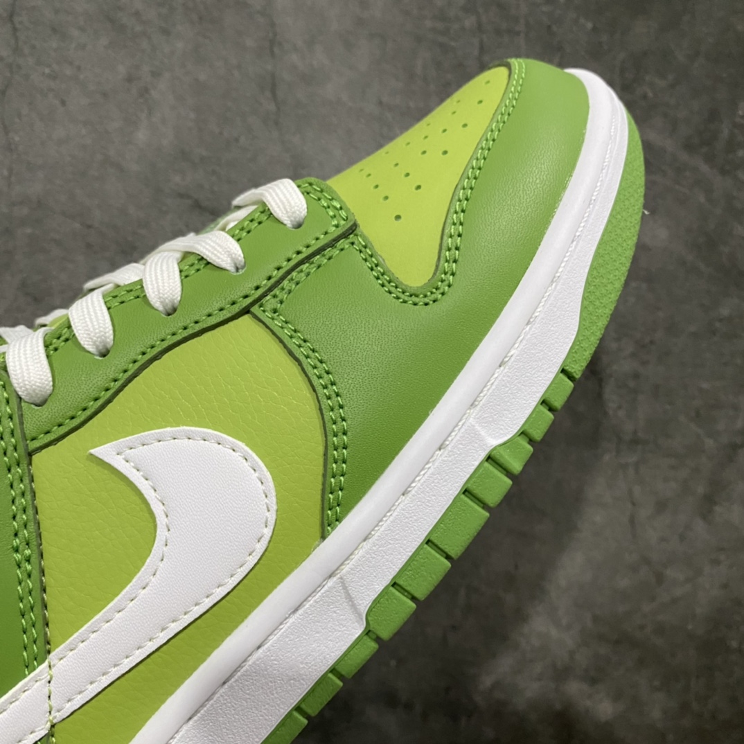 图片[6]-L版纯原 NK SB Dunk Low 科米蛙 白绿 DJ6188-300 原厂航空铝磨具打磨大底 鞋头坡度极致还原 原盒原配 顶级工艺 原厂冲刀 超高清洁度 全鞋零毛边皮料切割 全套原楦原模倾力打造完美版型 采用原厂百宏鞋带以及原厂百宏织唛舌标 尺码：40-46-选品中心