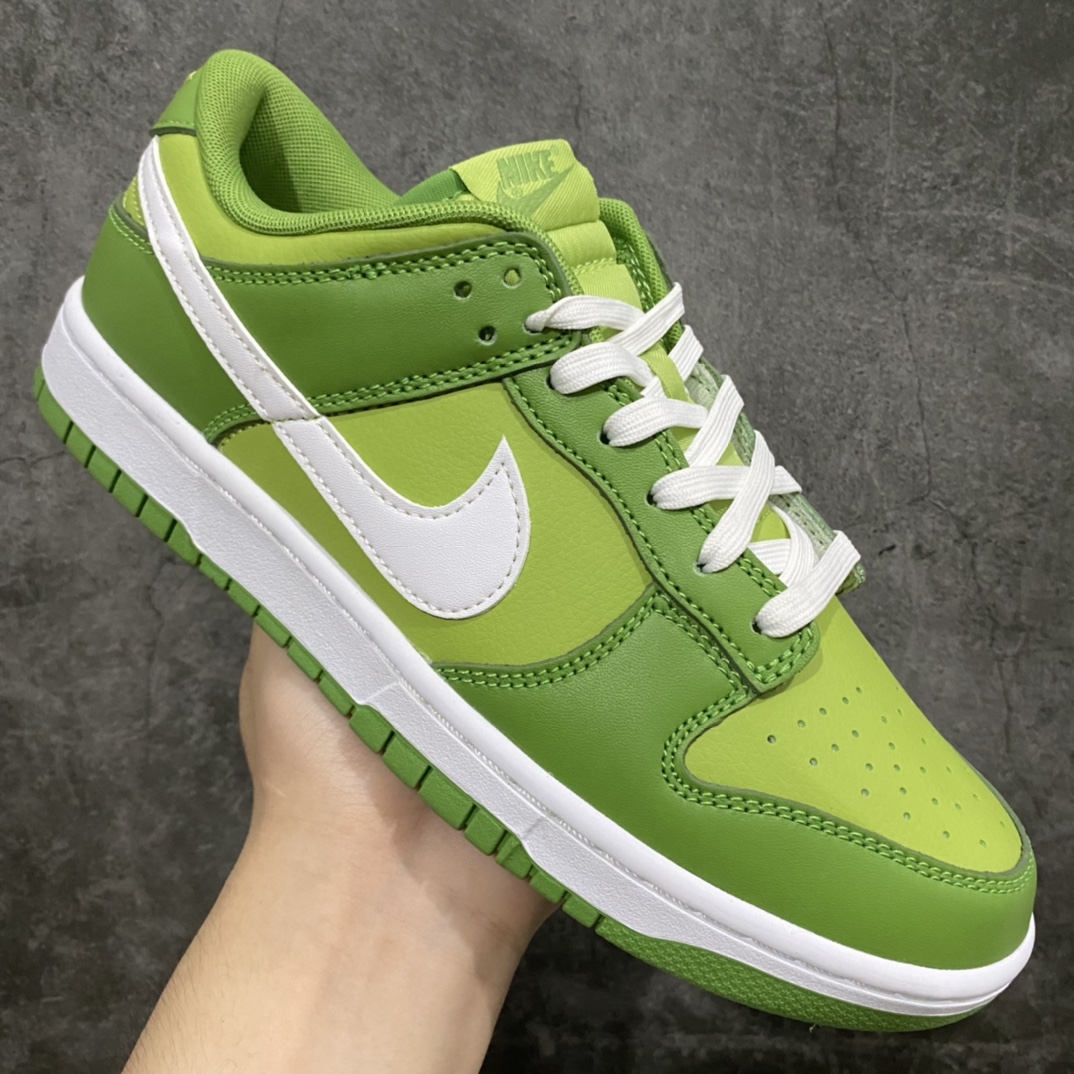 图片[3]-L版纯原 NK SB Dunk Low 科米蛙 白绿 DJ6188-300 原厂航空铝磨具打磨大底 鞋头坡度极致还原 原盒原配 顶级工艺 原厂冲刀 超高清洁度 全鞋零毛边皮料切割 全套原楦原模倾力打造完美版型 采用原厂百宏鞋带以及原厂百宏织唛舌标 尺码：40-46-选品中心