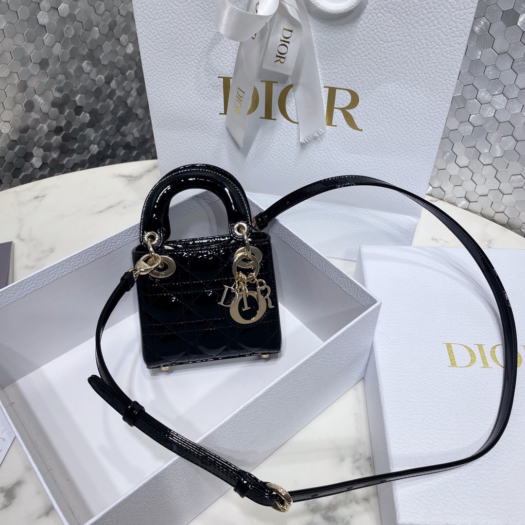 Dior Bags Handbags Cowhide Patent Leather Lady Mini