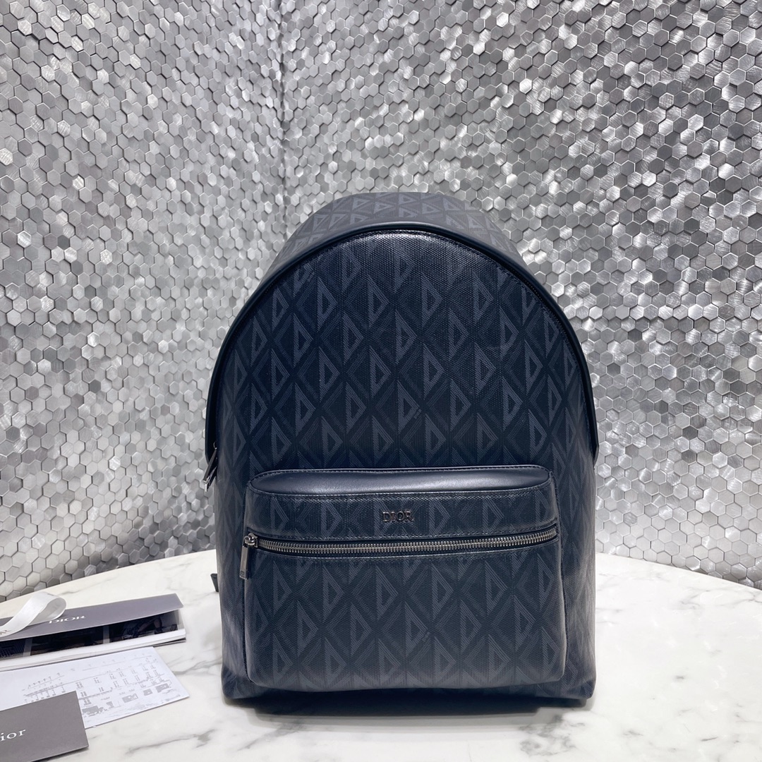 Dior Bags Backpack Canvas Cowhide Diamond
