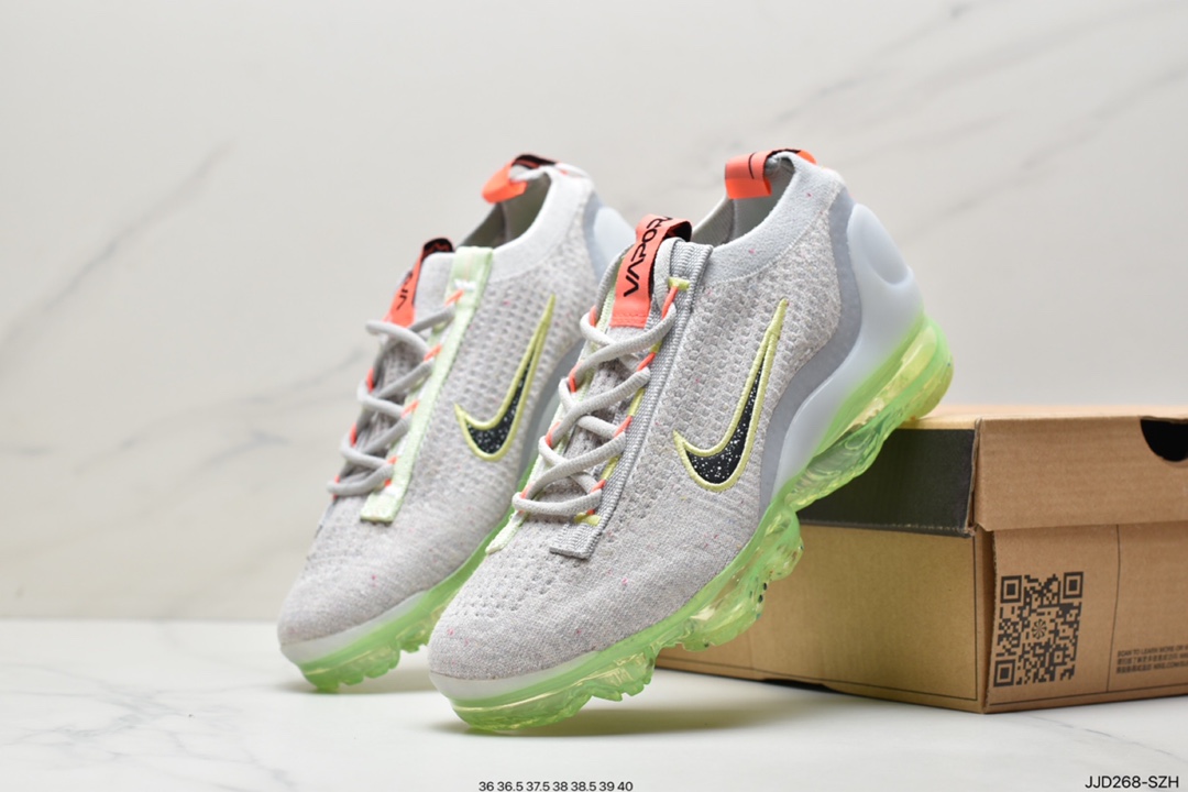 Nike Air Vapormax 2021 Flyknit FK ”Volt Gray Green Mulit-Color” VM2021 Flyknit Full Palm DC4112-002