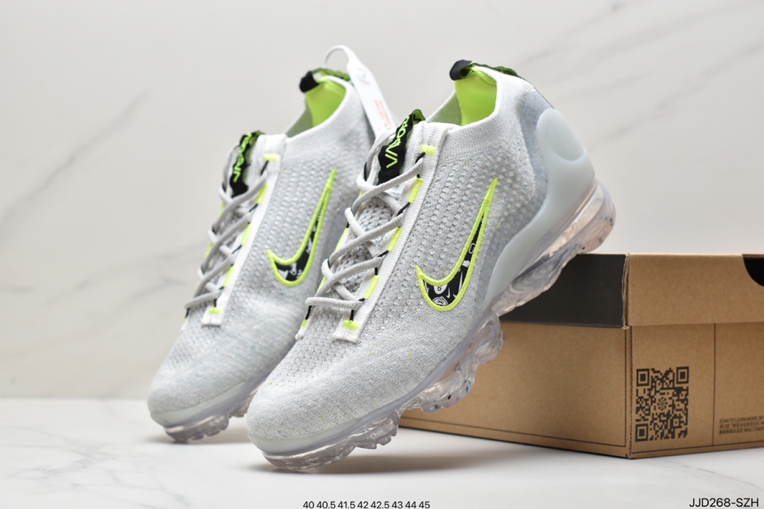 Nike Air Vapormax 2021 Flyknit FK ”Volt Gray Green Mulit-Color” VM2021 Flyknit Full Palm DC4112-002