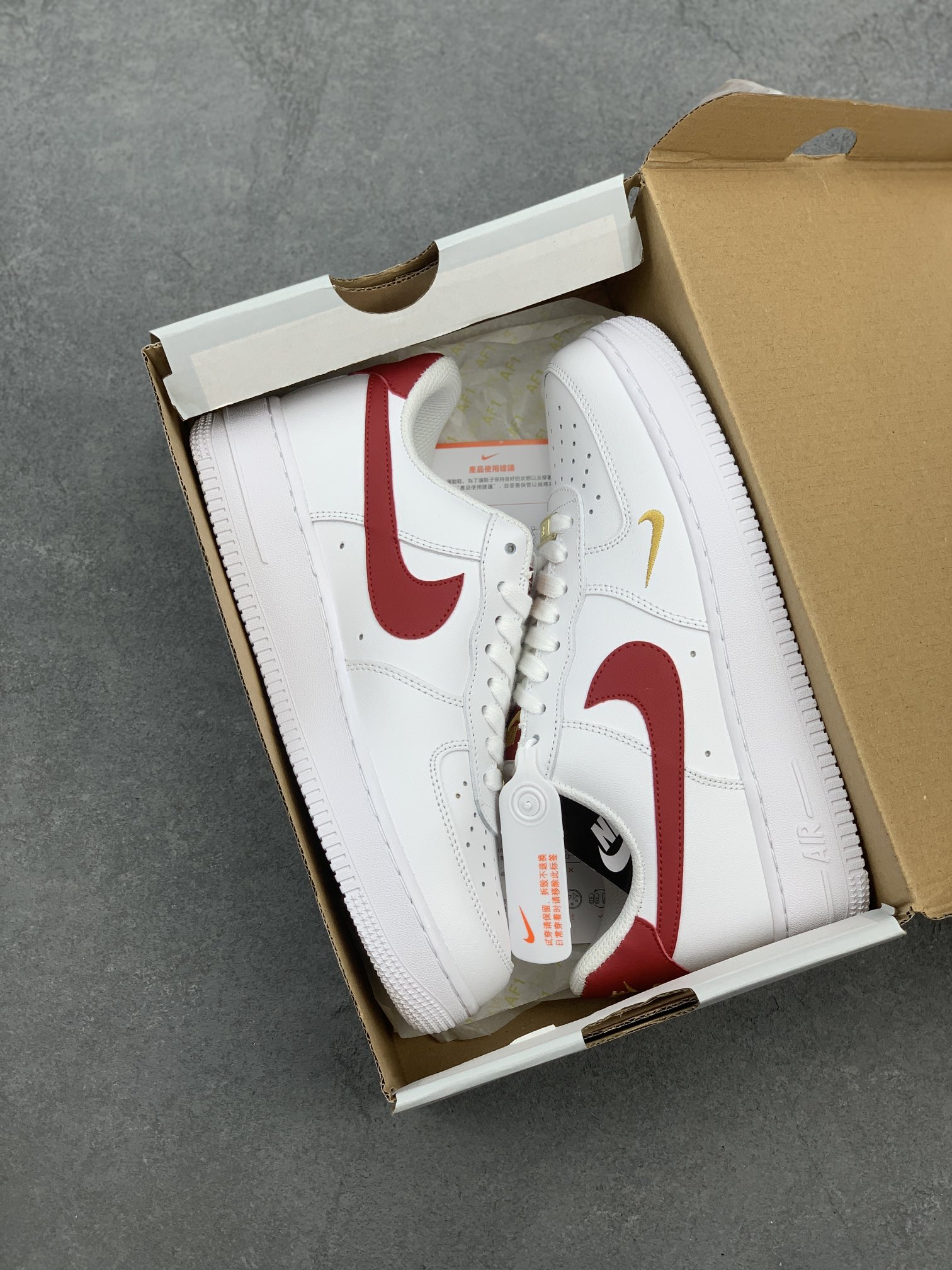 Nike Air Force 1 Low White Red Casual Sneakers CZ0270-104 10 i1661539921 9173 8