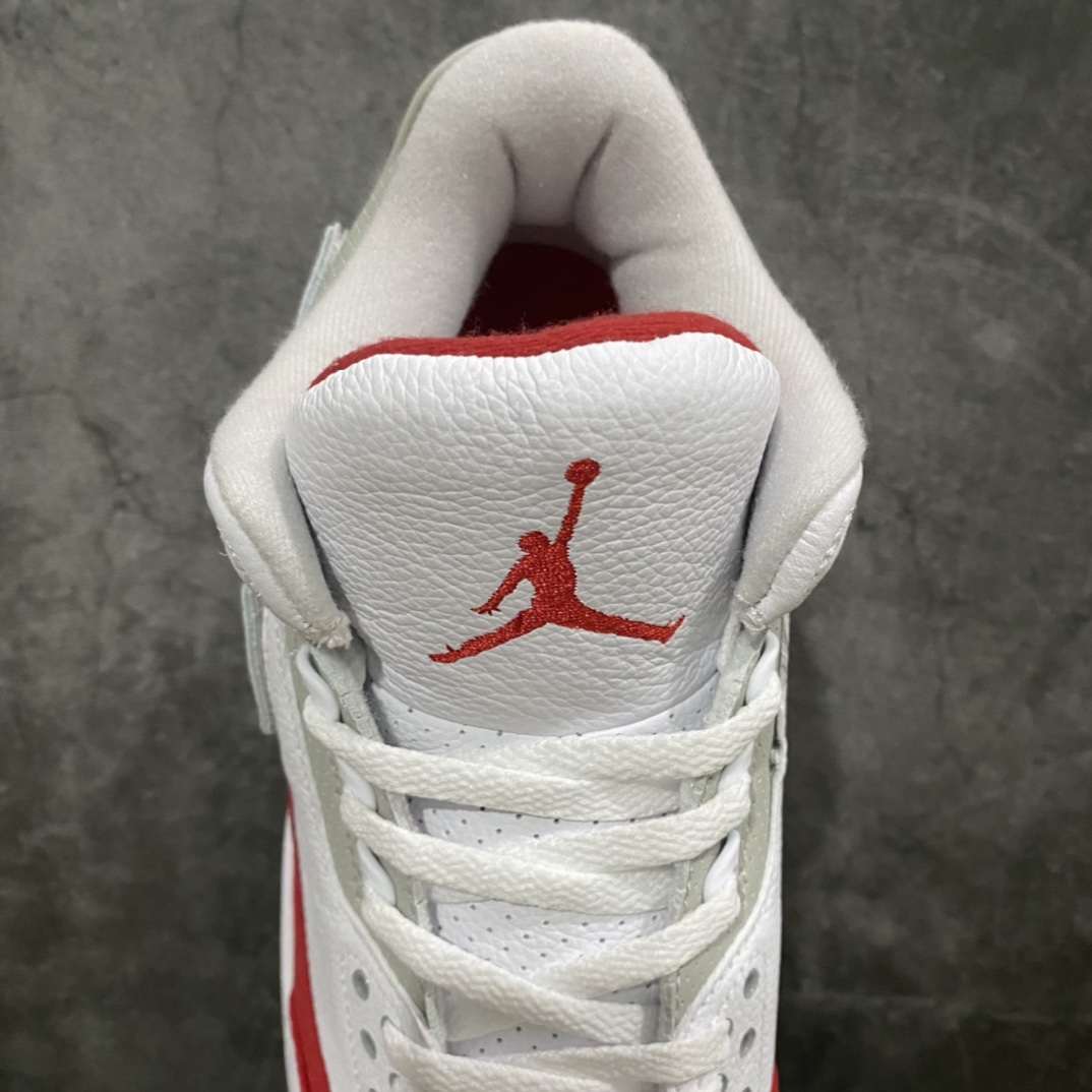 图片[6]-纯原版Air Jordan AJ3白红手稿魔术贴换勾 CJ0939-100 全头层浅荔枝纹软皮料 质感非常好 正确鞋型 区别市面臃肿版本 附赠四副魔术贴换勾 此版是目前市场仅存的纯原版 尺码：40-47.5-选品中心