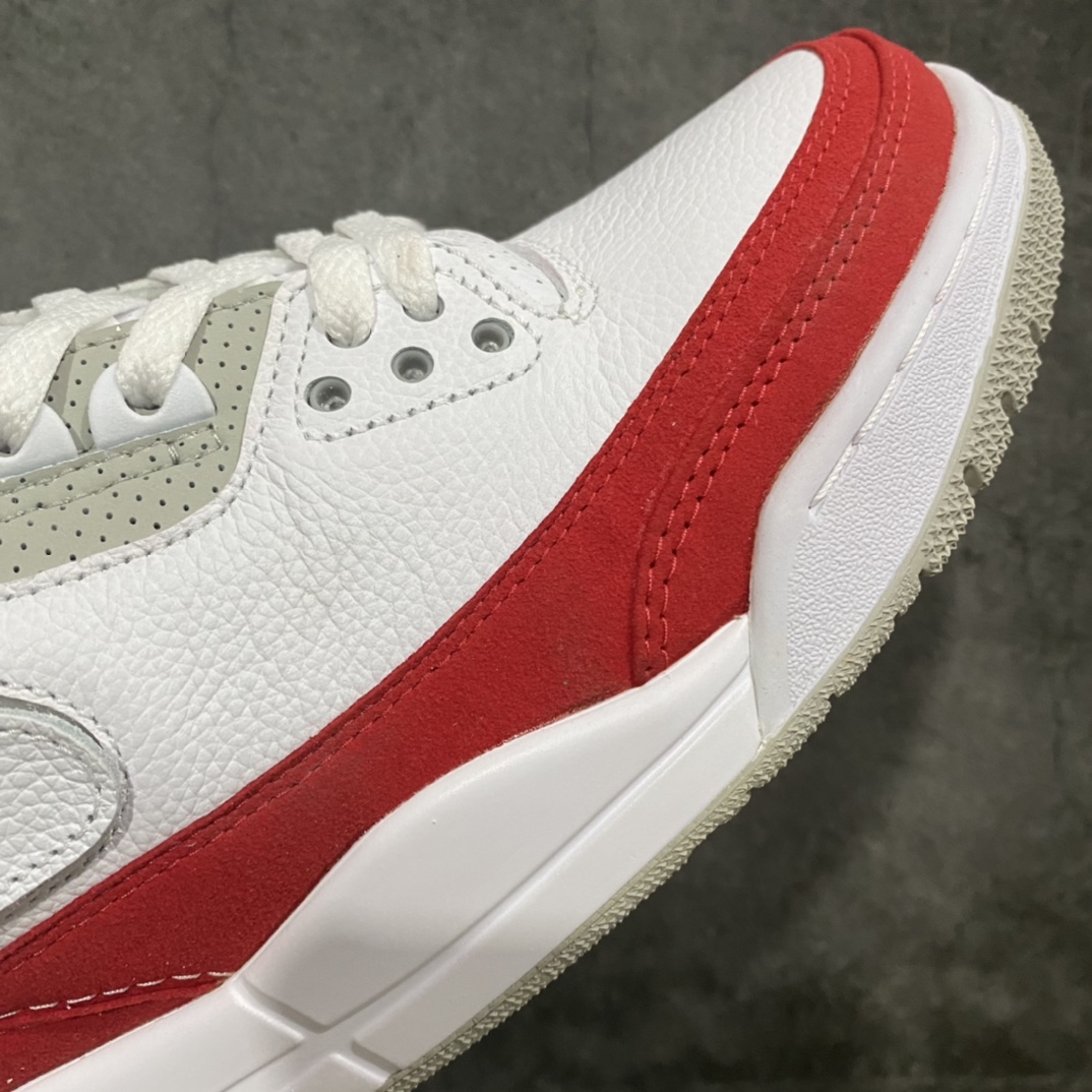 图片[8]-纯原版Air Jordan AJ3白红手稿魔术贴换勾 CJ0939-100 全头层浅荔枝纹软皮料 质感非常好 正确鞋型 区别市面臃肿版本 附赠四副魔术贴换勾 此版是目前市场仅存的纯原版 尺码：40-47.5-选品中心