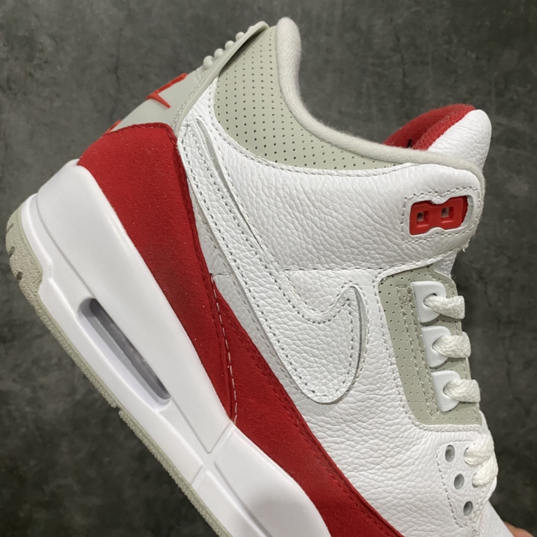 图片[7]-纯原版Air Jordan AJ3白红手稿魔术贴换勾 CJ0939-100 全头层浅荔枝纹软皮料 质感非常好 正确鞋型 区别市面臃肿版本 附赠四副魔术贴换勾 此版是目前市场仅存的纯原版 尺码：40-47.5-选品中心