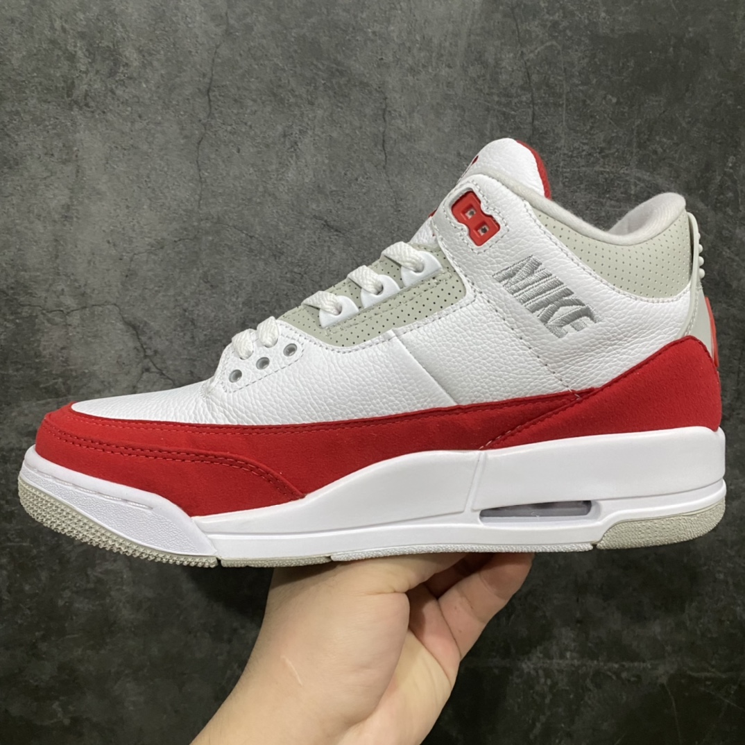 图片[2]-纯原版Air Jordan AJ3白红手稿魔术贴换勾 CJ0939-100 全头层浅荔枝纹软皮料 质感非常好 正确鞋型 区别市面臃肿版本 附赠四副魔术贴换勾 此版是目前市场仅存的纯原版 尺码：40-47.5-选品中心