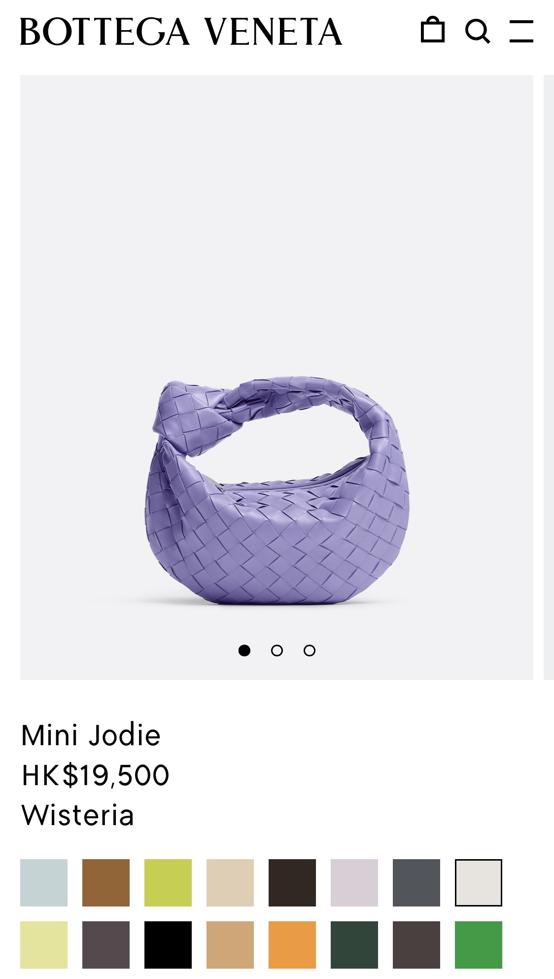 Bottega Veneta MINI JODIE 28CM BAG 651876紫藤色