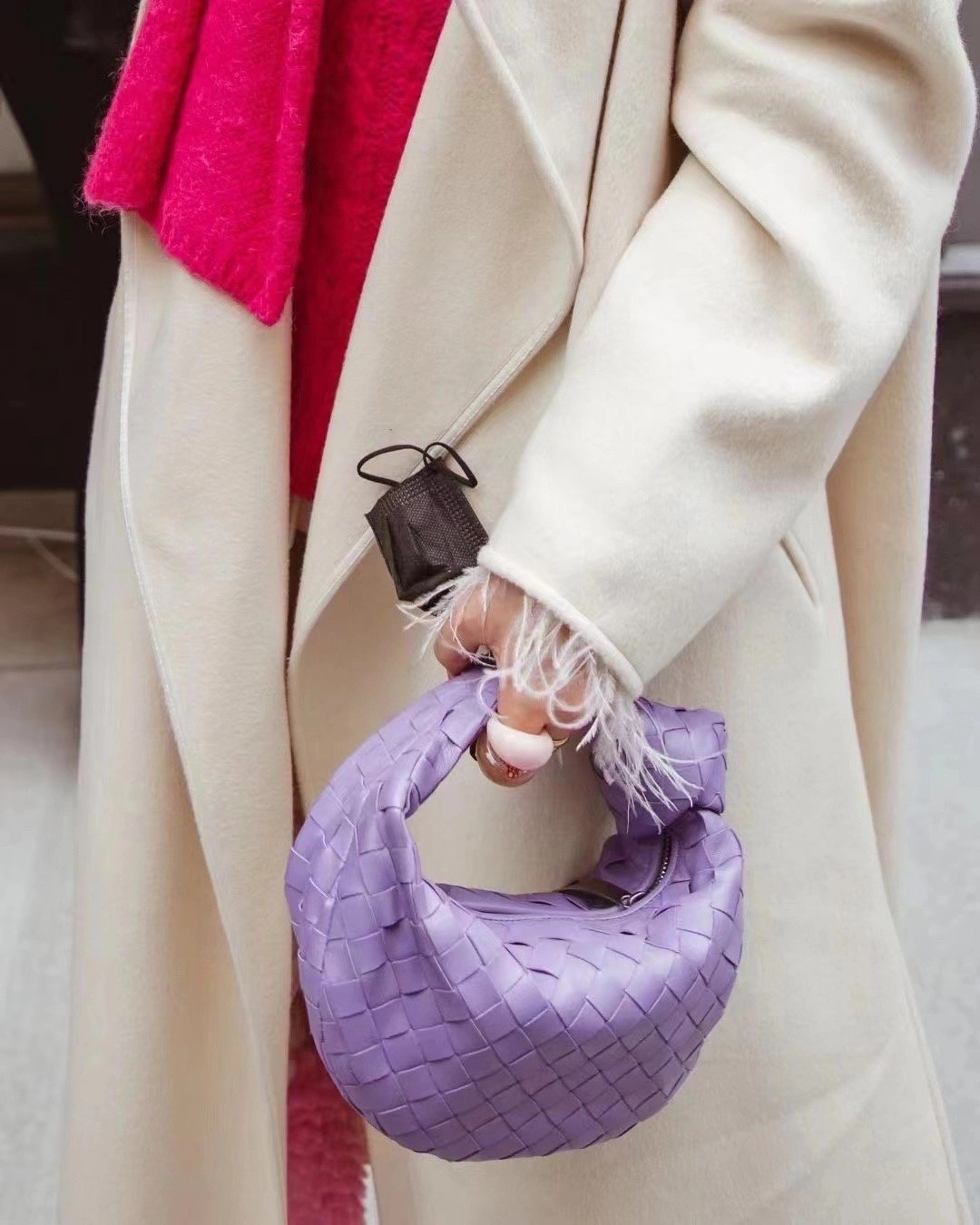 Bottega Veneta MINI JODIE 28CM BAG 651876紫藤色