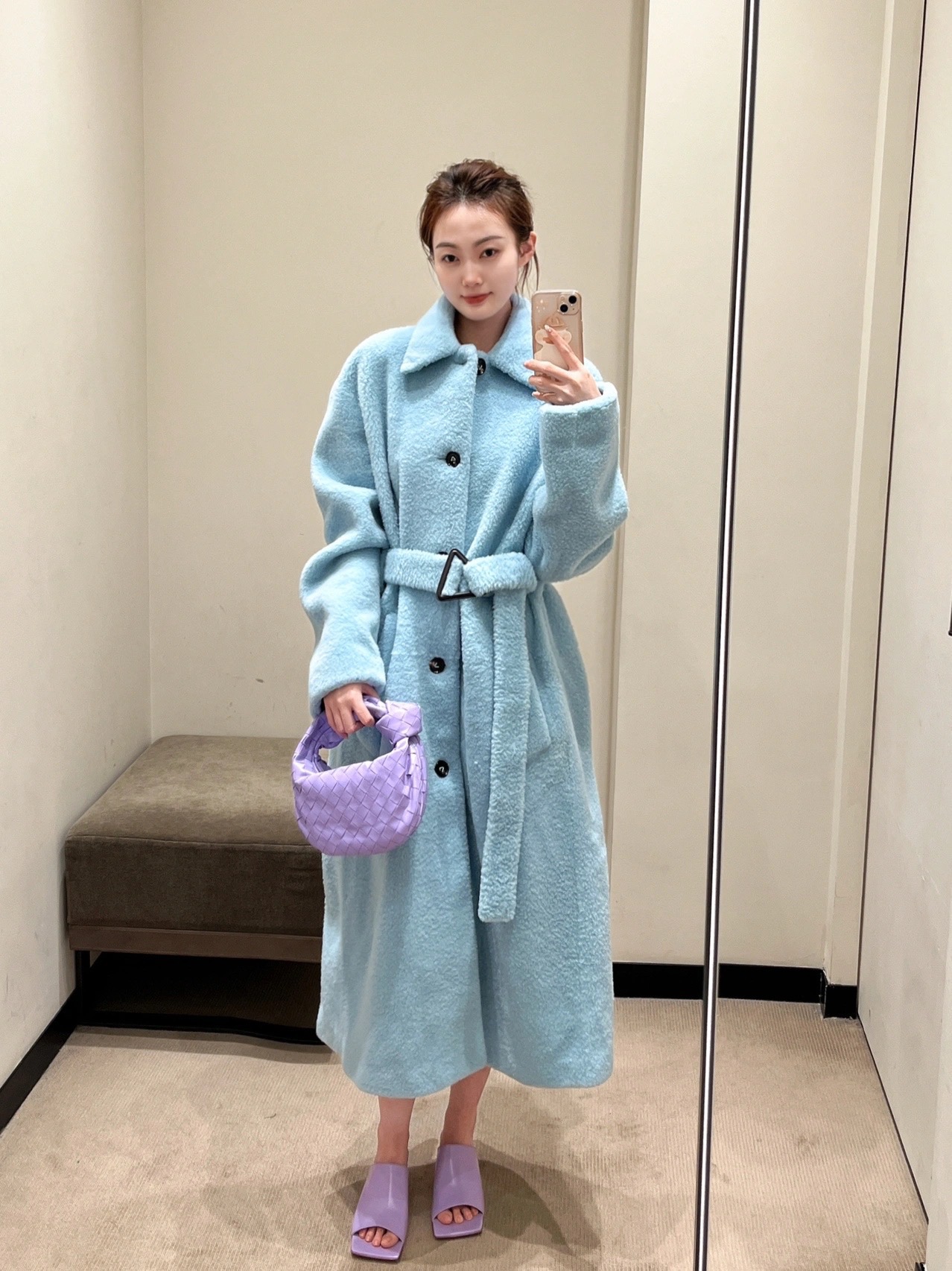 Bottega Veneta MINI JODIE 28CM BAG 651876紫藤色