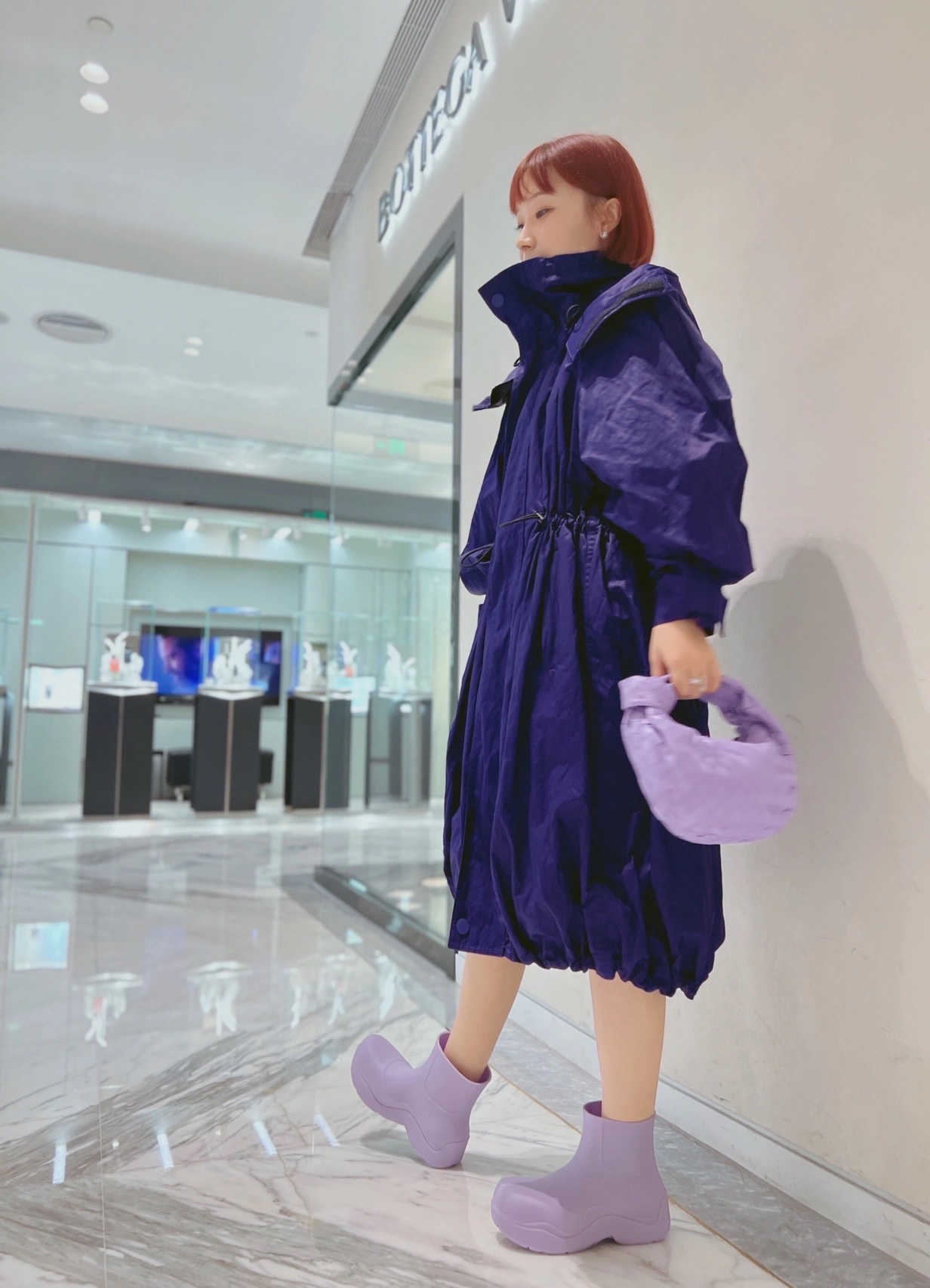 Bottega Veneta MINI JODIE 28CM BAG 651876紫藤色