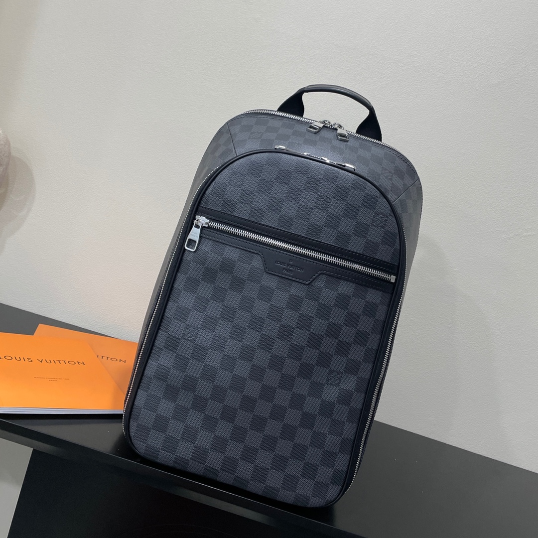 Louis Vuitton Bags Backpack Black Grid Damier Graphite Canvas Fashion Casual N45279