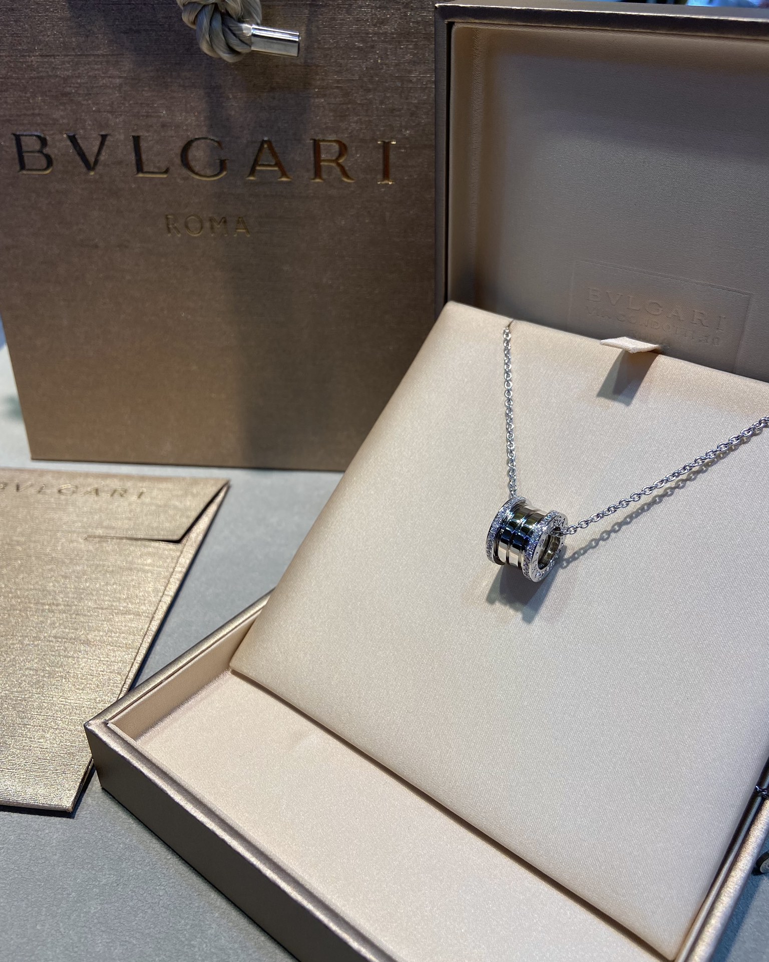 BVLGARI Bulgari veerketting uniek elektrolytisch verguldproces 18K echt goud kwaliteit - topkwaliteit