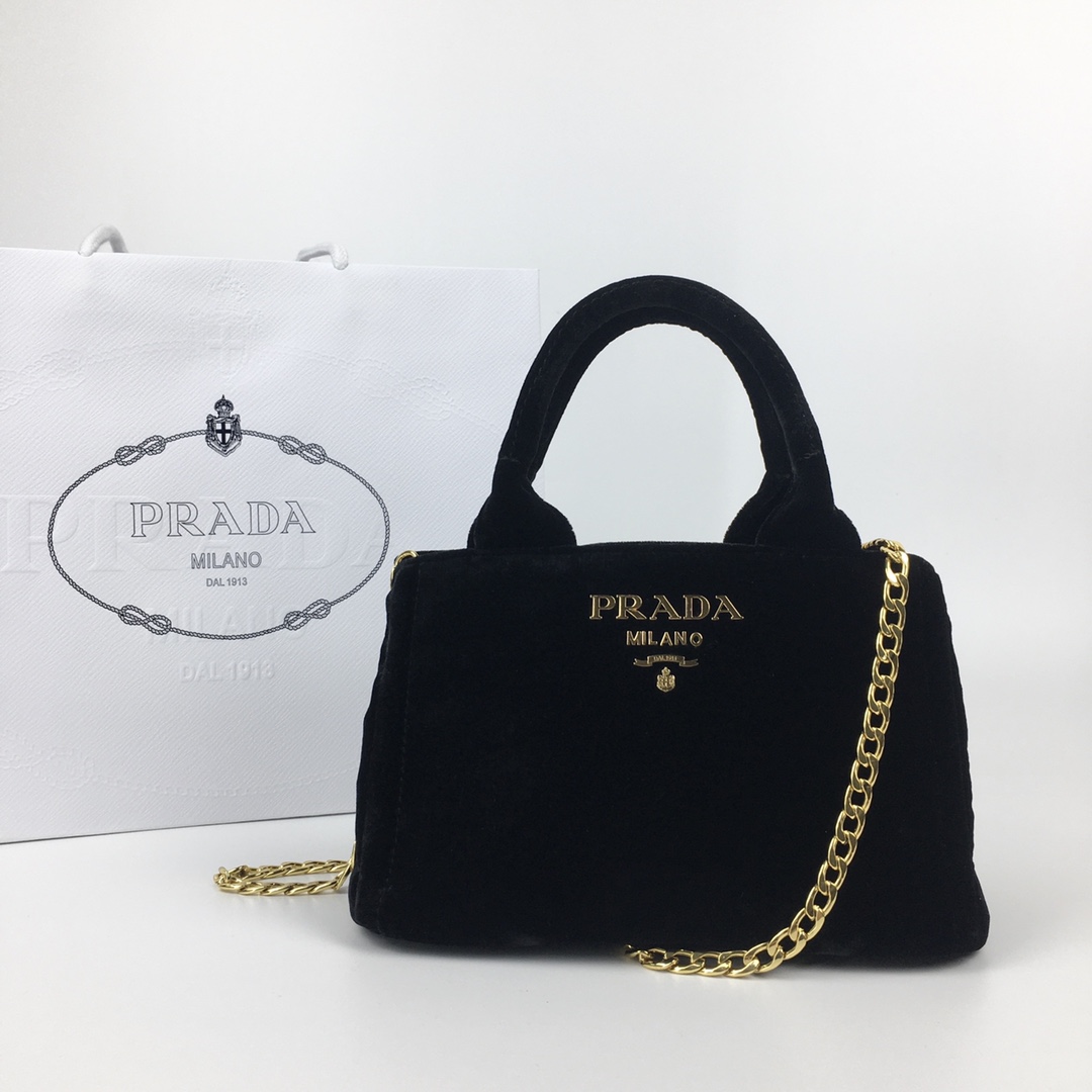 P350 Versión de compra por encargo de Prada vintage, clásico bolso de pera de terciopelo súper mini original, tela de t…