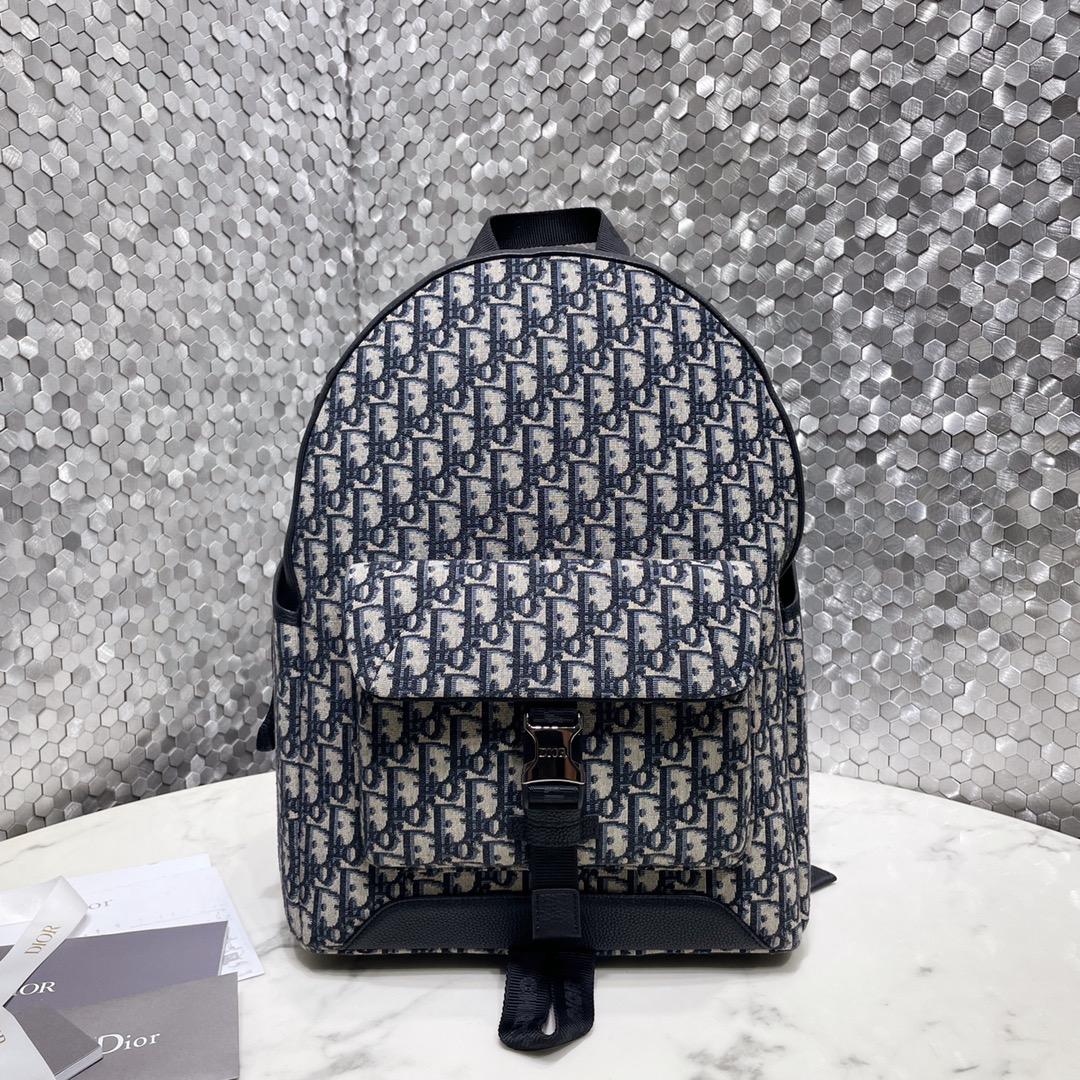 Dior Bags Backpack Beige Black Printing Cowhide Explorer Casual