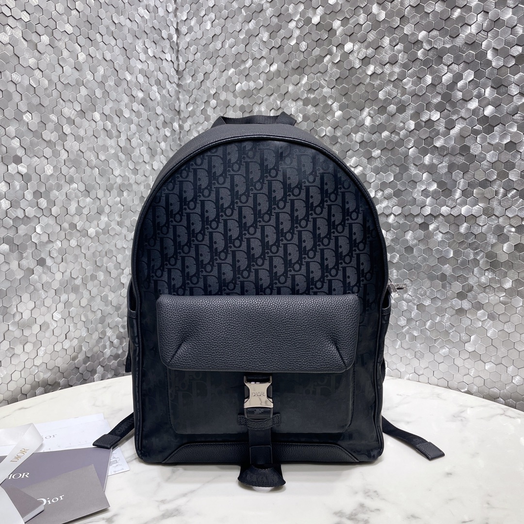 Dior Bags Backpack Black Printing Cowhide Explorer Casual